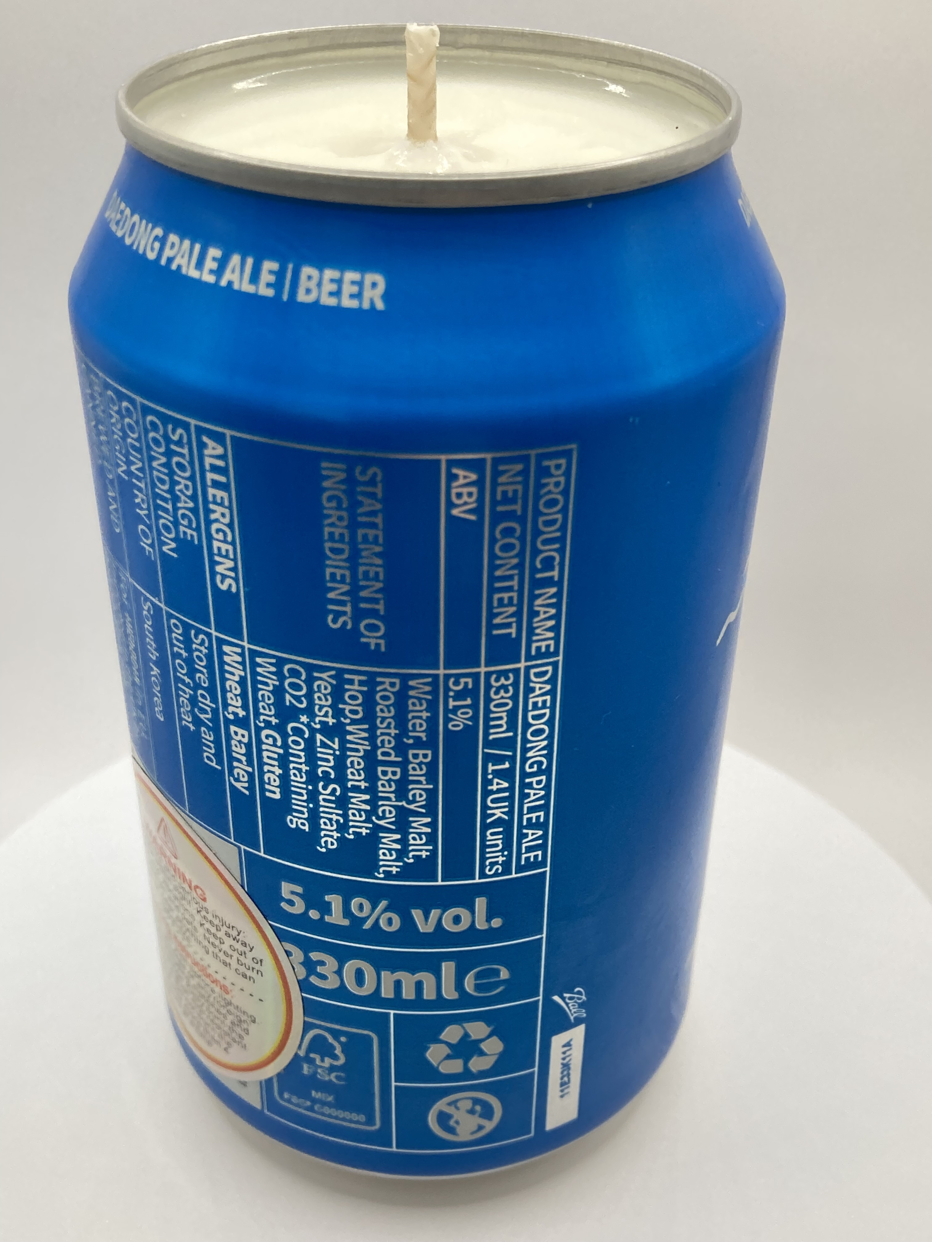 Limited Edition Daedong Pale Ale Can-dle - Hand Poured Vegan Soy Candle, Eco-Friendly, Ideal Christmas/Secret Santa Gift