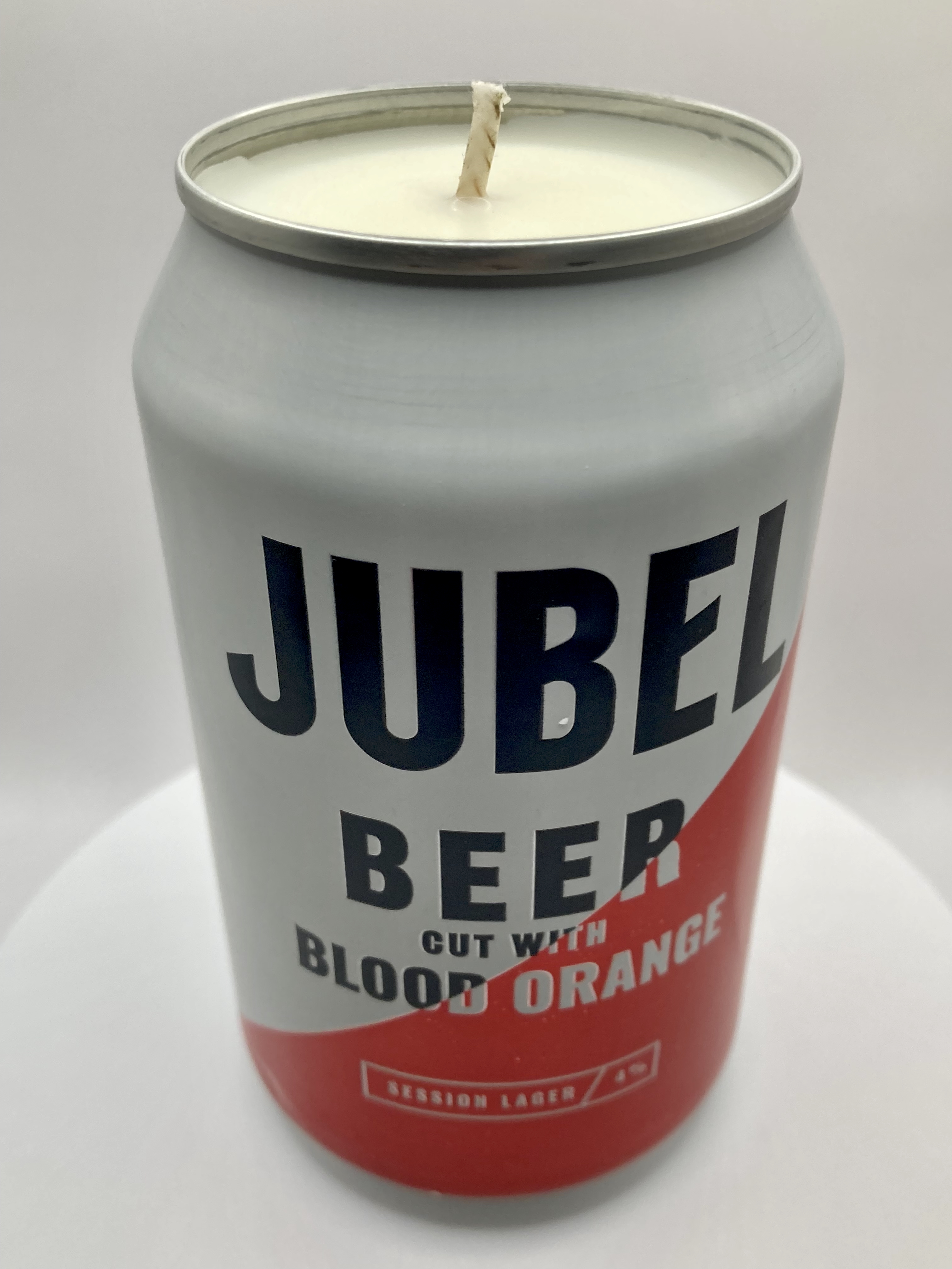 Jubel Blood Orange Beer Can-dle – Hand-Poured Vegan Soy Candle, Eco-Friendly, Unique Valentine’s Day Gift for Soda Lovers & Couples
