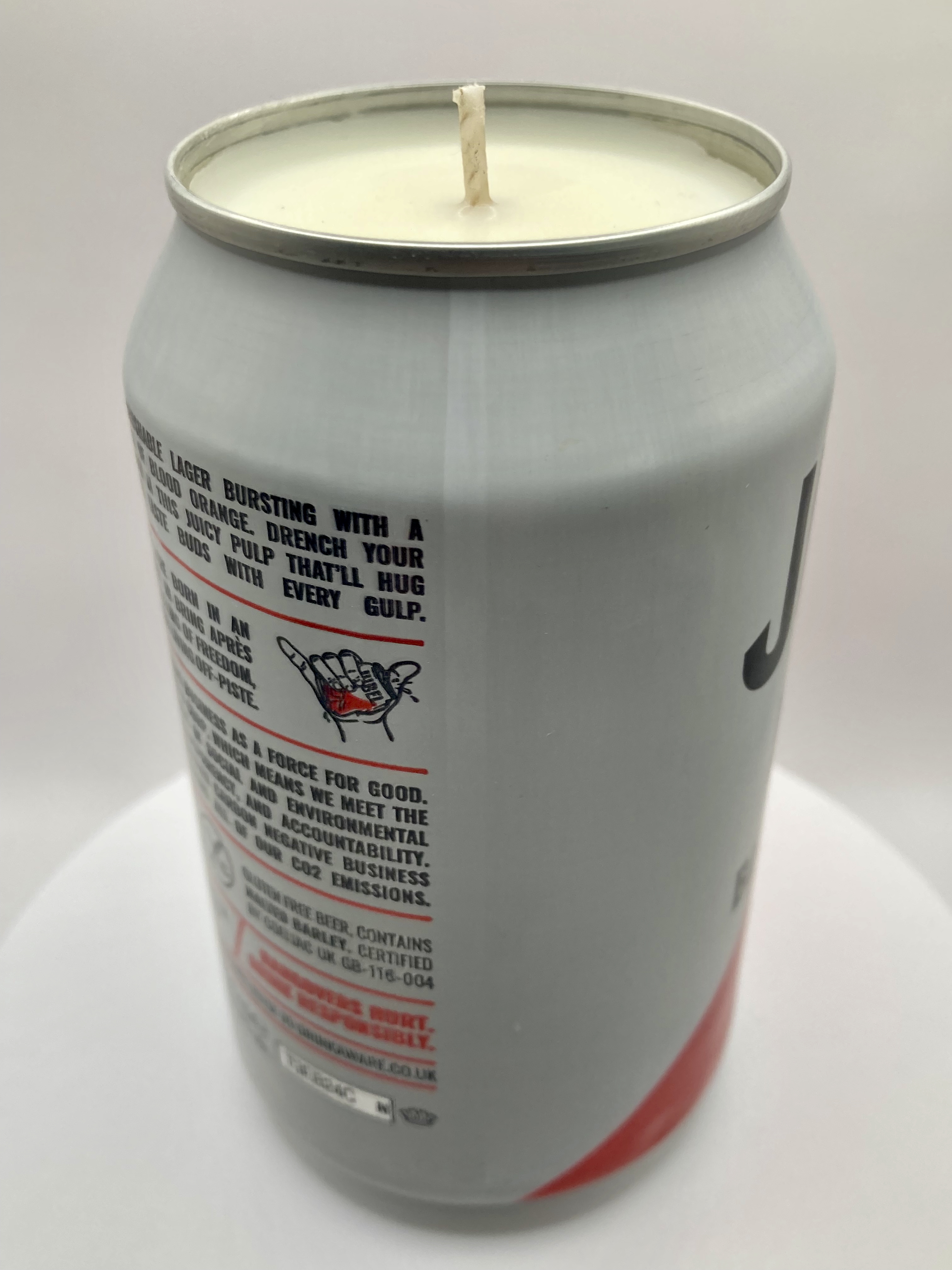Jubel Blood Orange Beer Can-dle – Hand-Poured Vegan Soy Candle, Eco-Friendly, Unique Valentine’s Day Gift for Soda Lovers & Couples