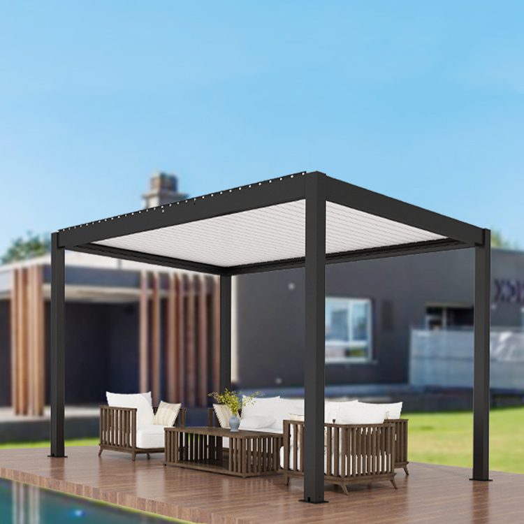 Aliuminė pergola terasai (auto.vald.) 3X4