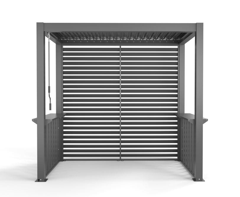 BBQ aliuminio pergola griliui