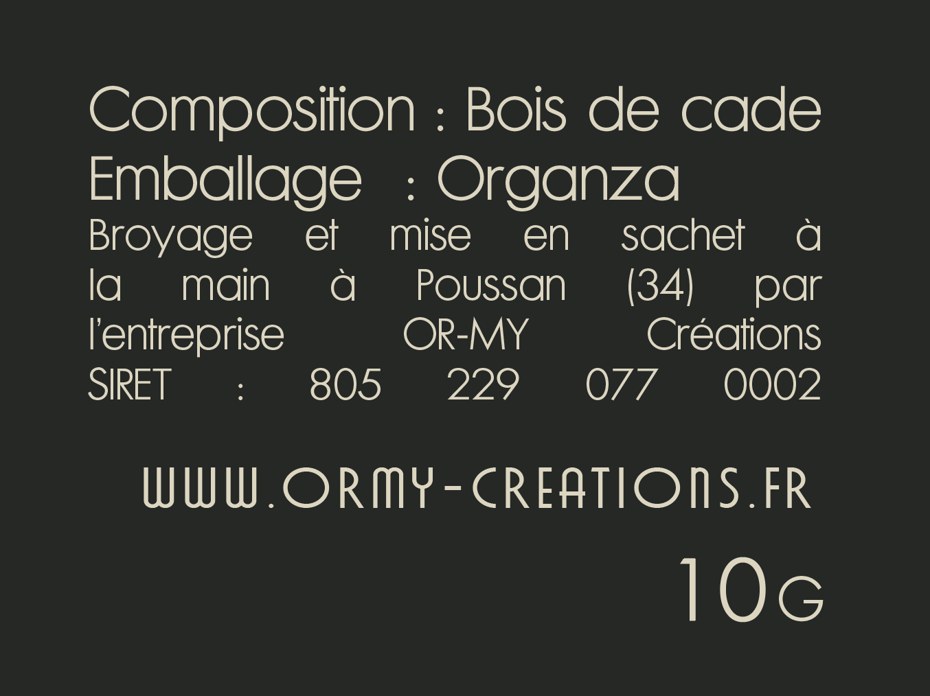 10 Sachets de copeaux de Cade 100% naturel