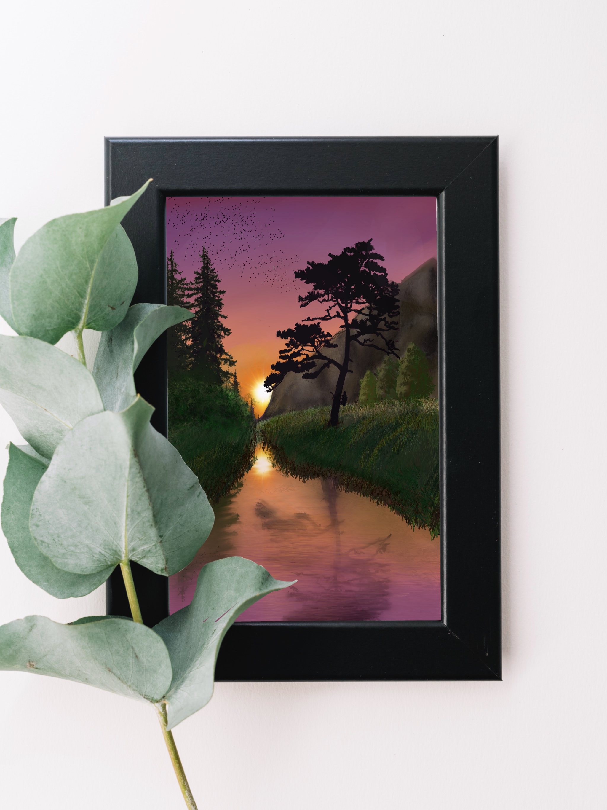 sunrise in the river