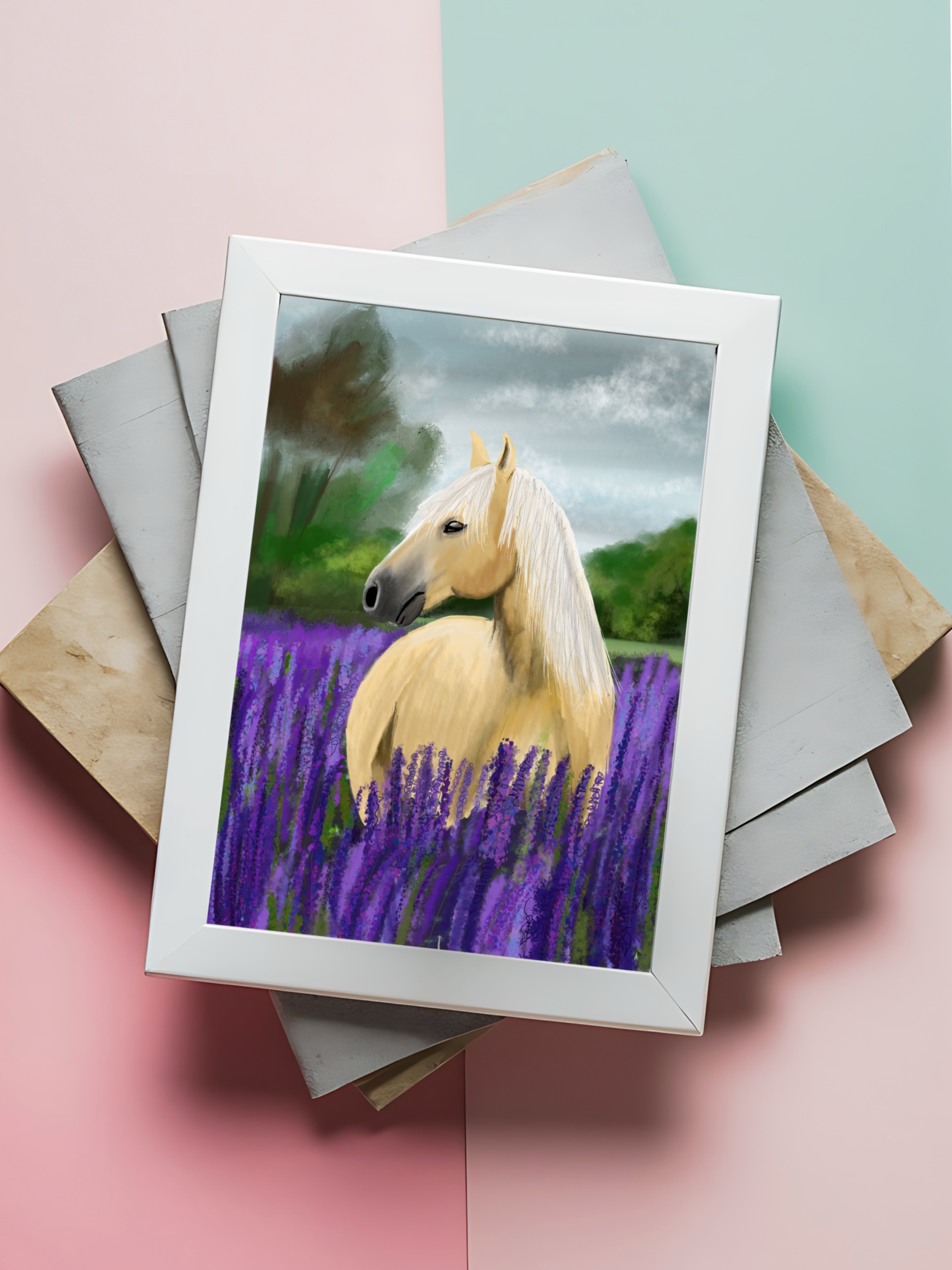 Horse in lavender