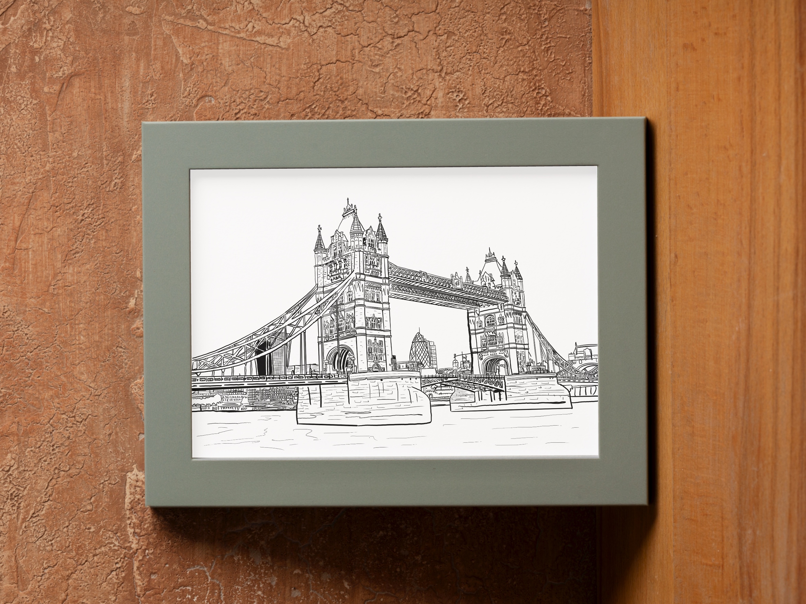 Tower Bridge London Line Drawing