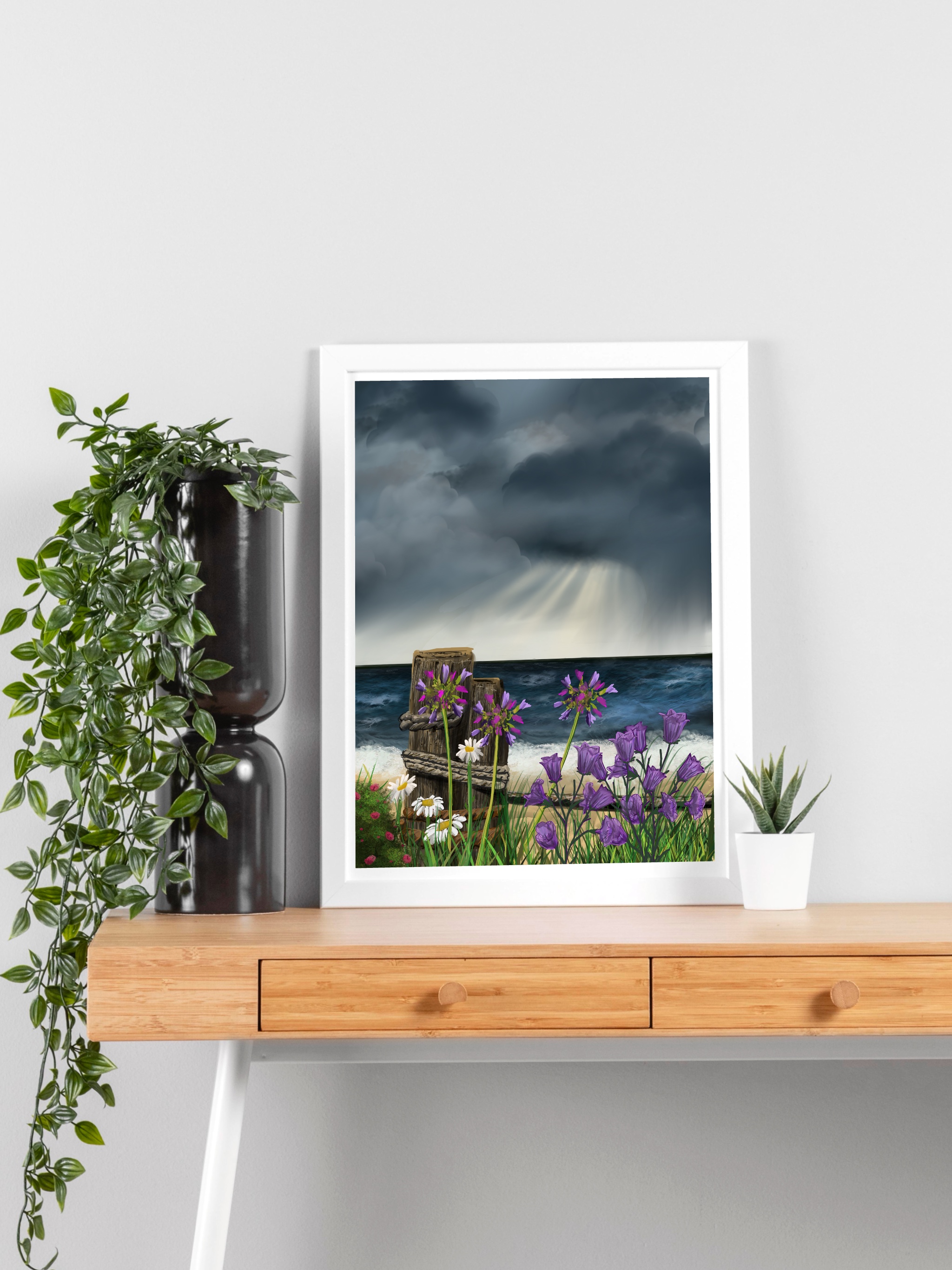 Gloomy skies and stormy seas