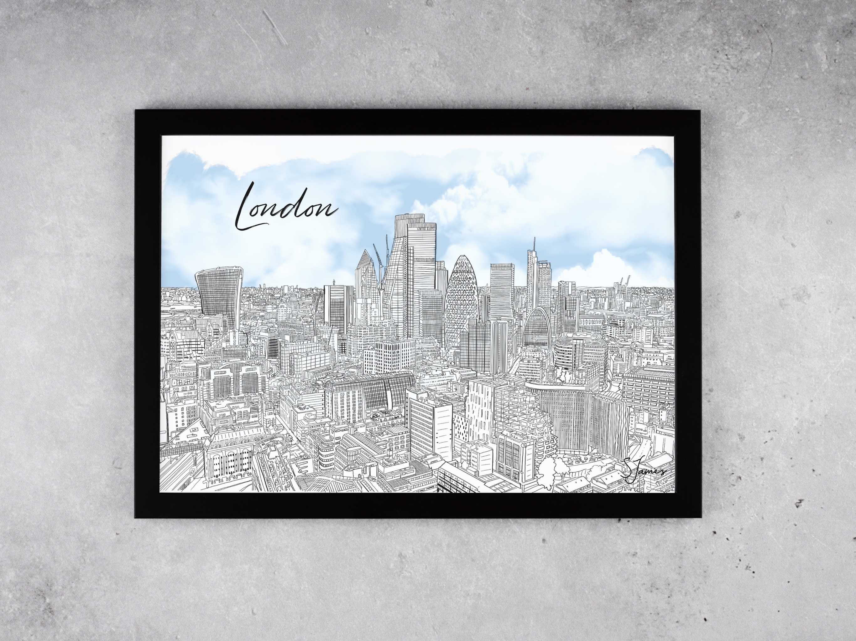 City of London Line Drawing