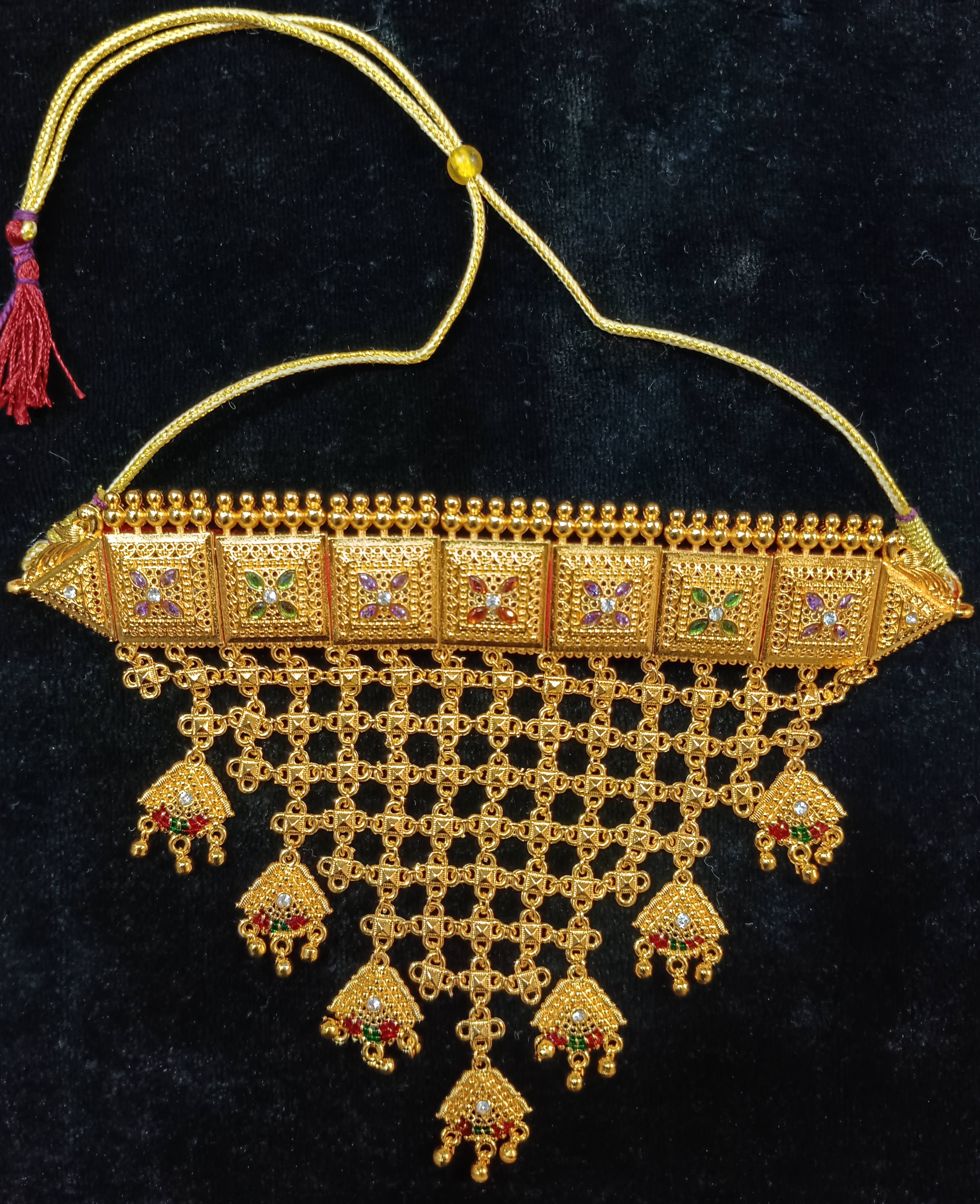Gold Plated Bridal Choker Necklace