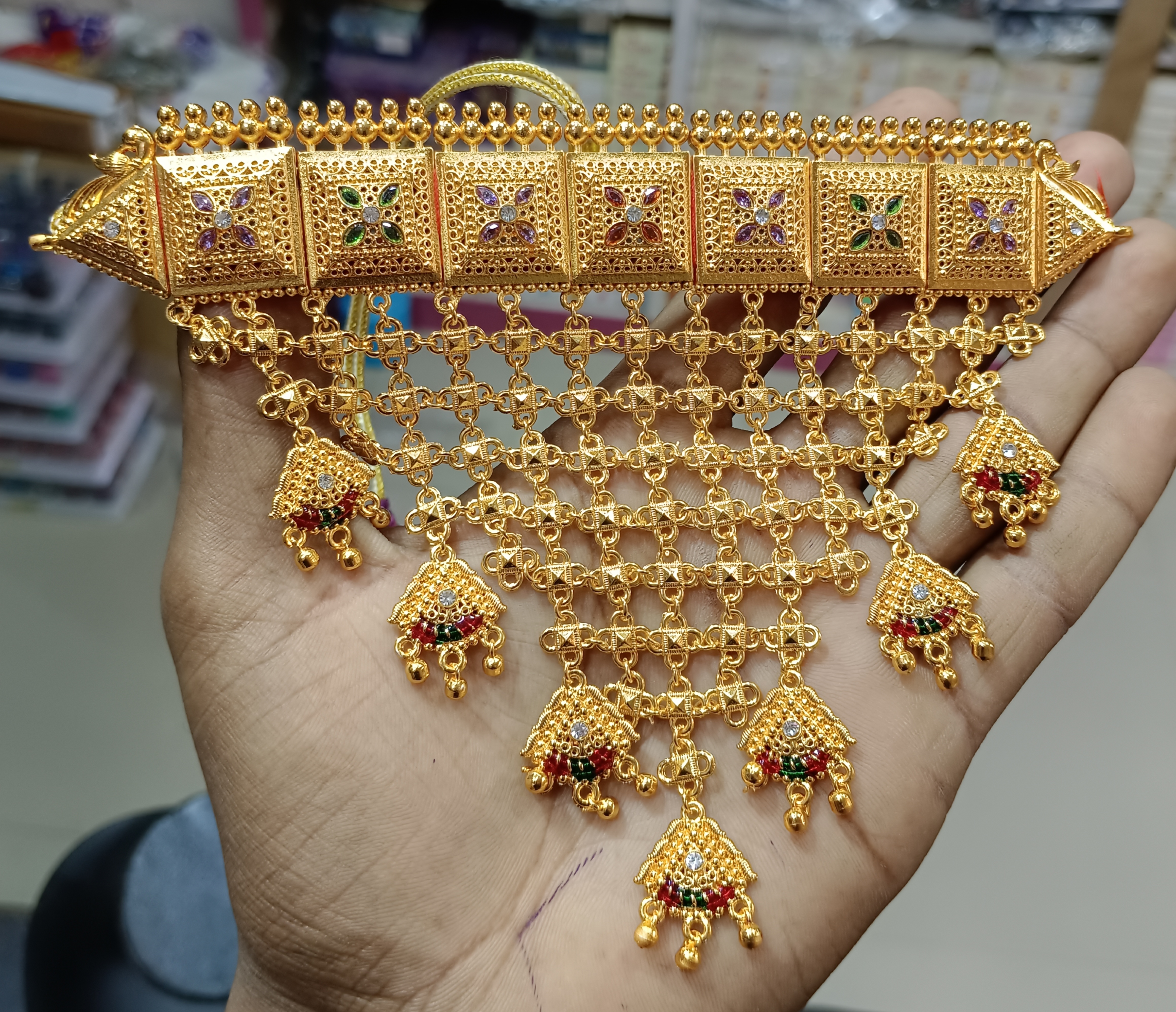 Gold Plated Bridal Choker Necklace