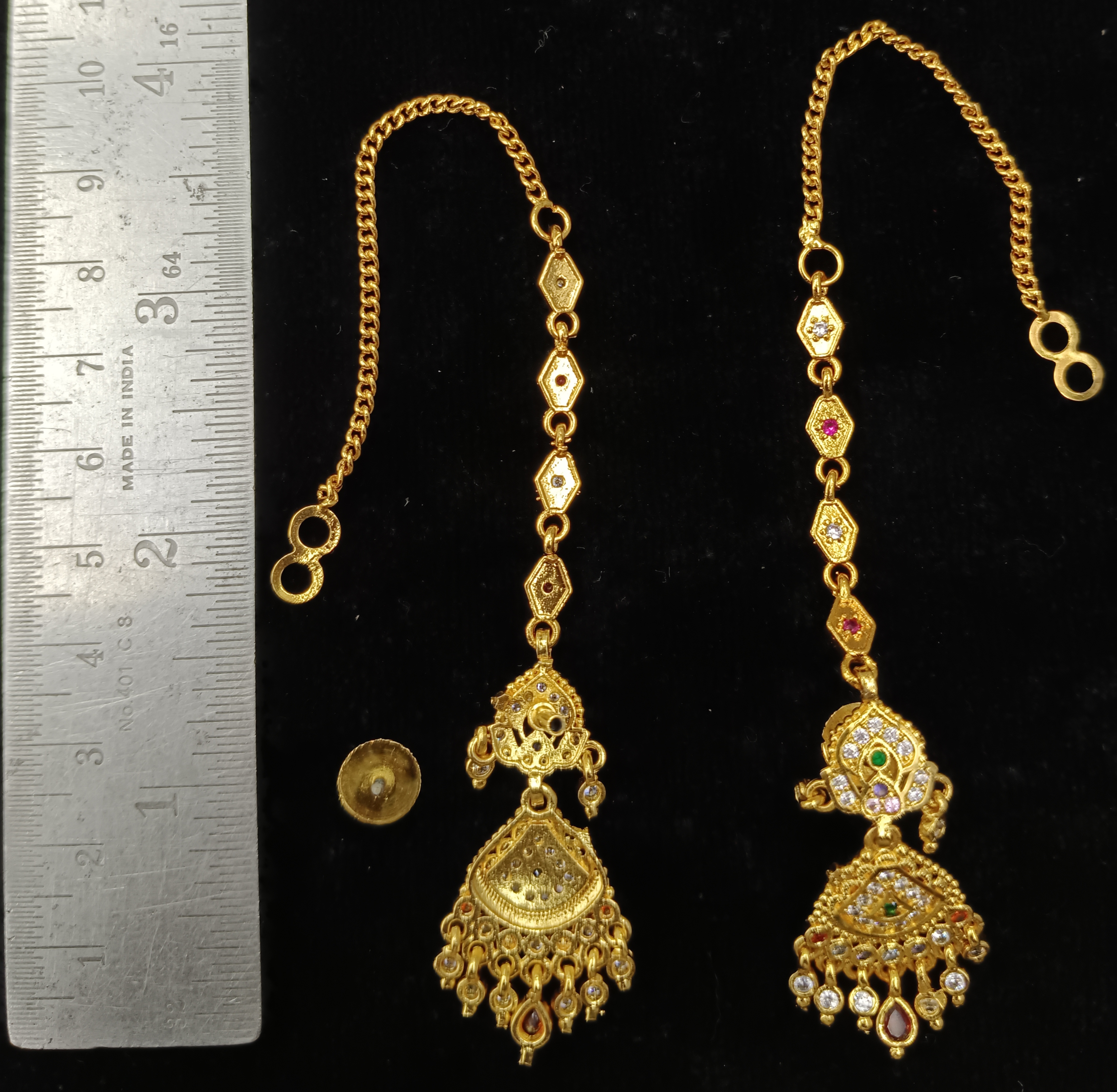 Earring with chain/jumar jela/earring bala/rajputi earring/sui dhaga