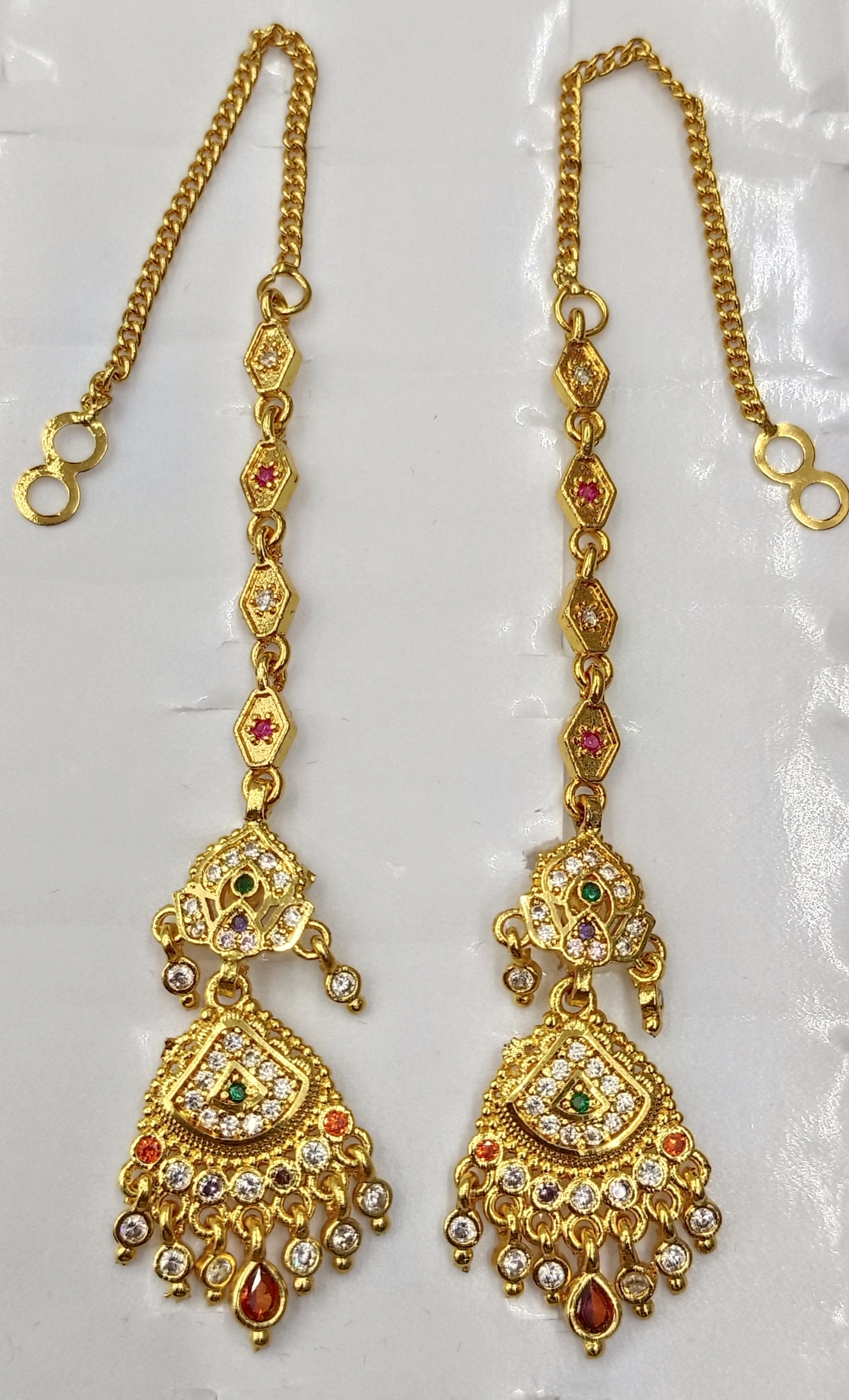 Earring with chain/jumar jela/earring bala/rajputi earring/sui dhaga