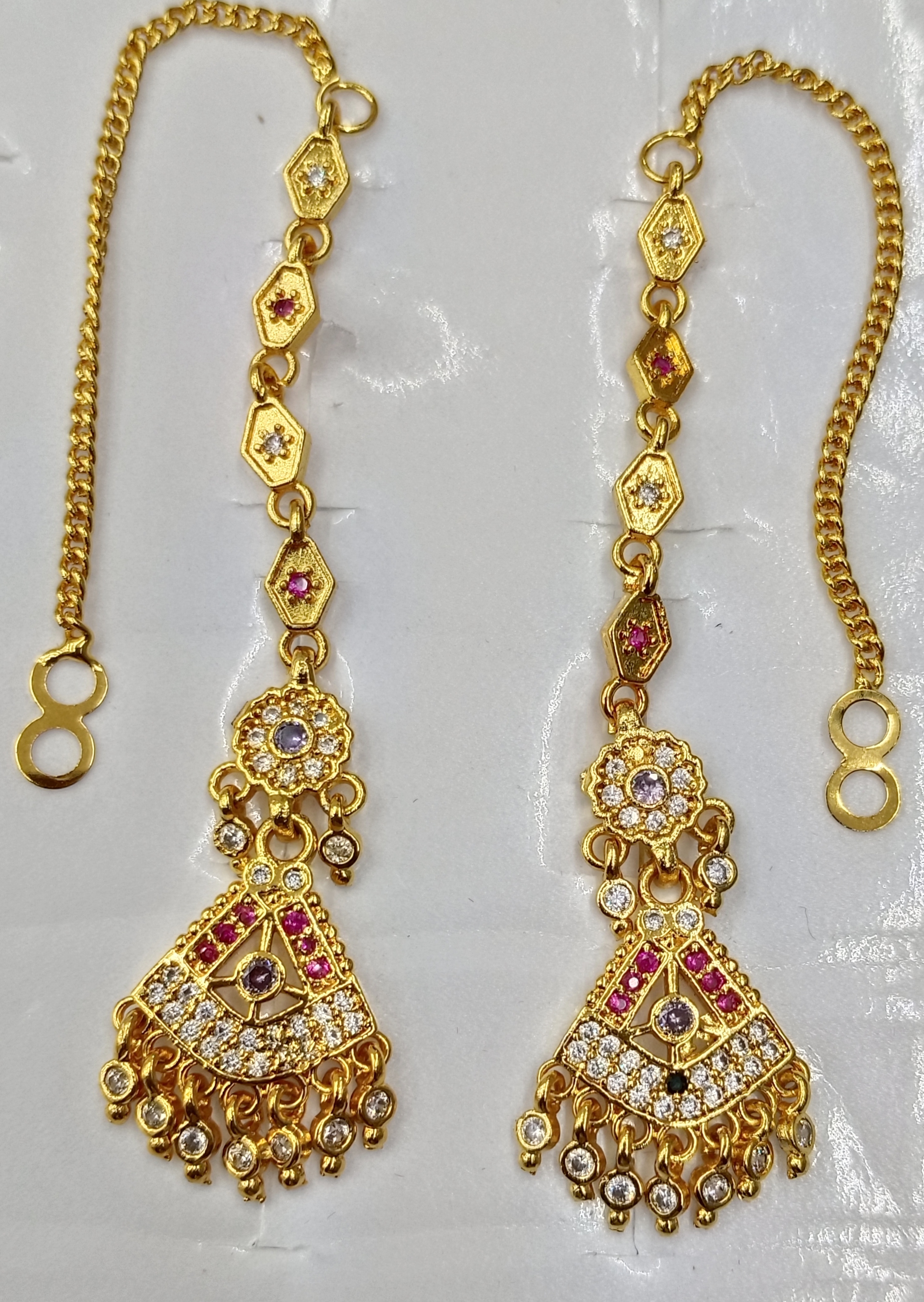 Earring with chain/jumar jela/earring bala/rajputi earring/sui dhaga