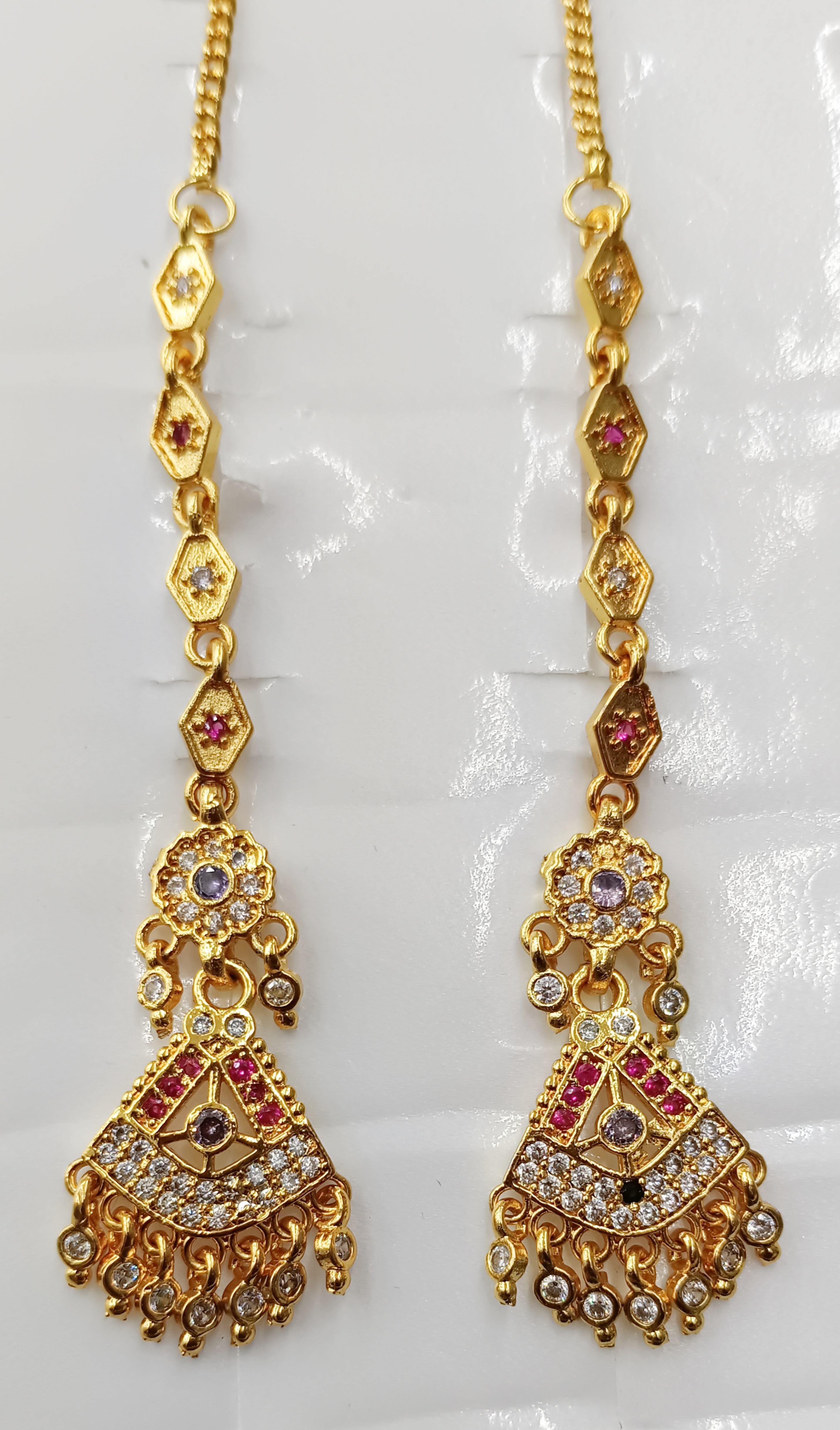 Earring with chain/jumar jela/earring bala/rajputi earring/sui dhaga