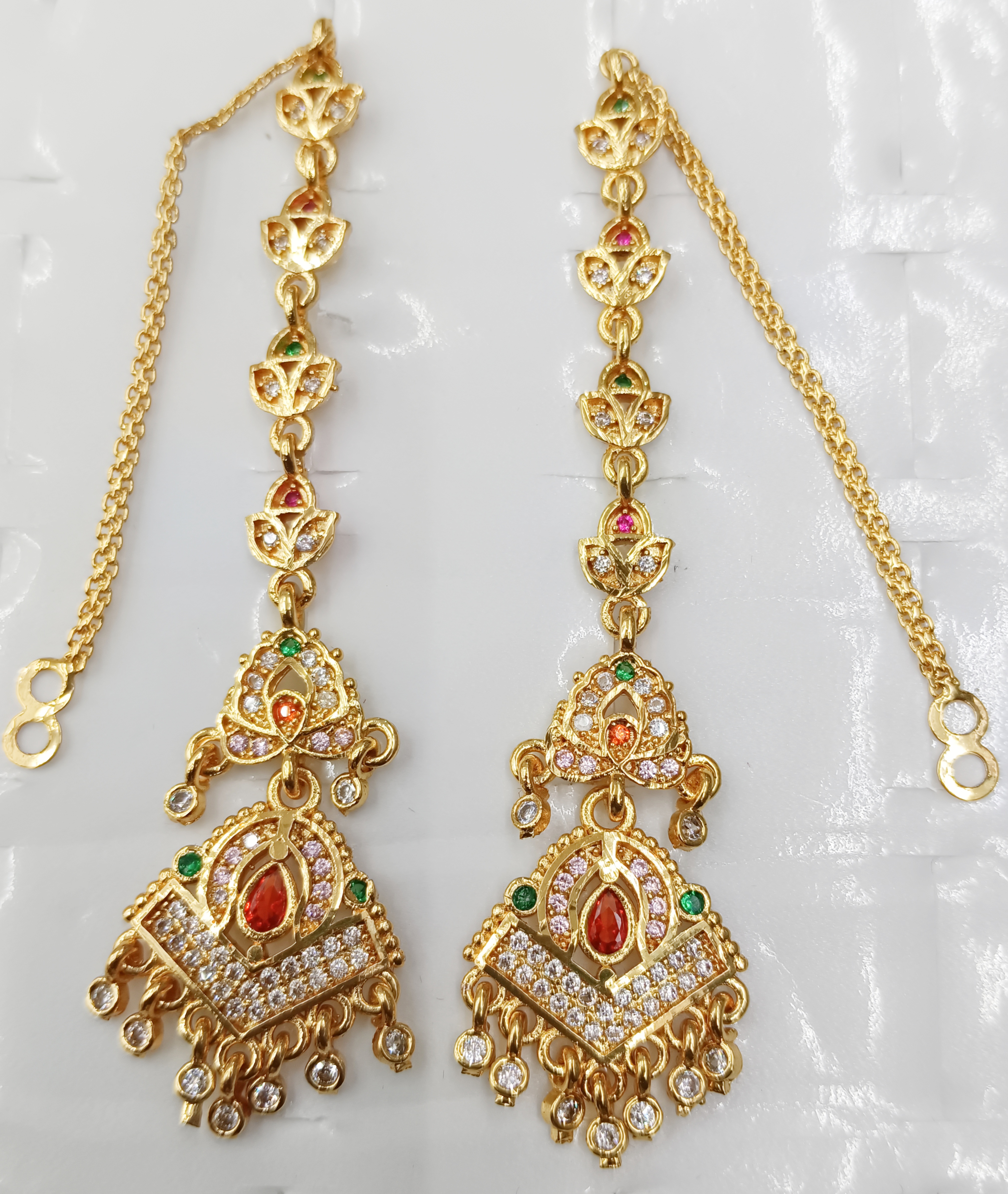 Earring with chain/jumar jela/earring bala/rajputi earring/sui dhaga