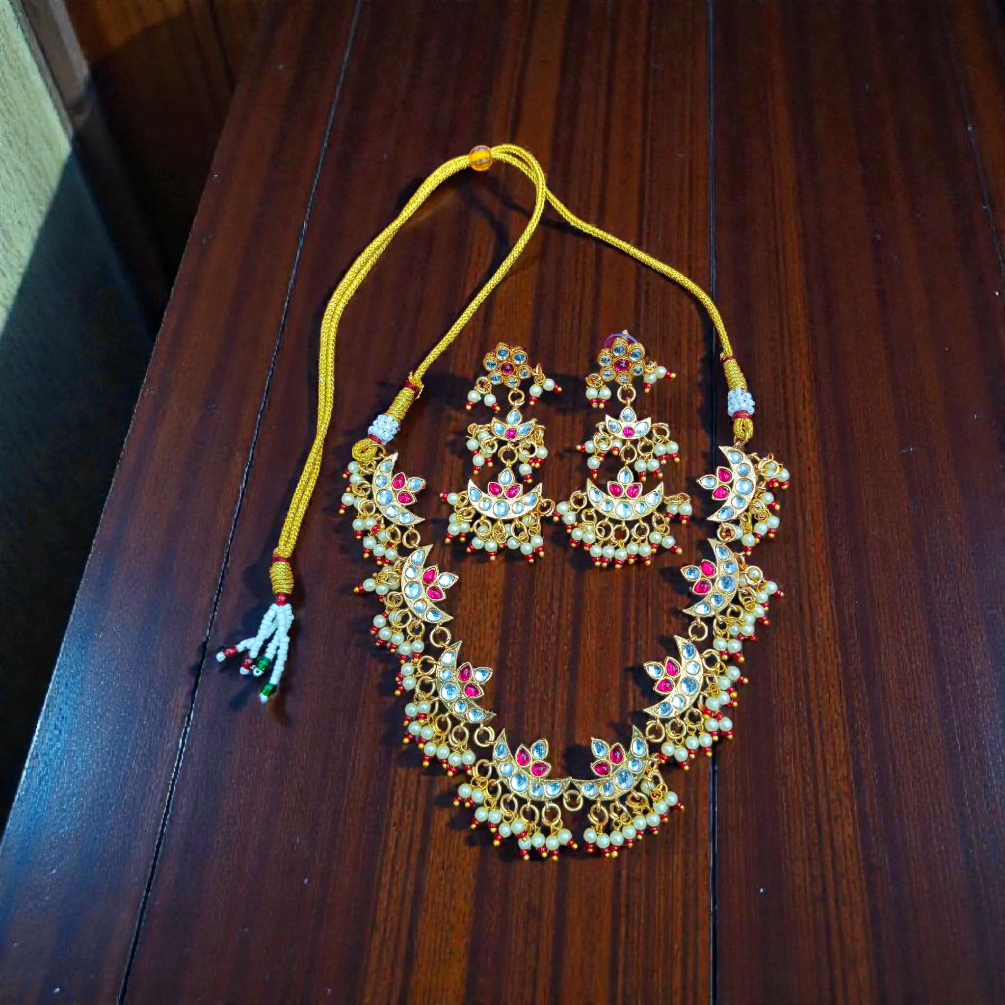 Traditional Gold-Tone Necklace Set