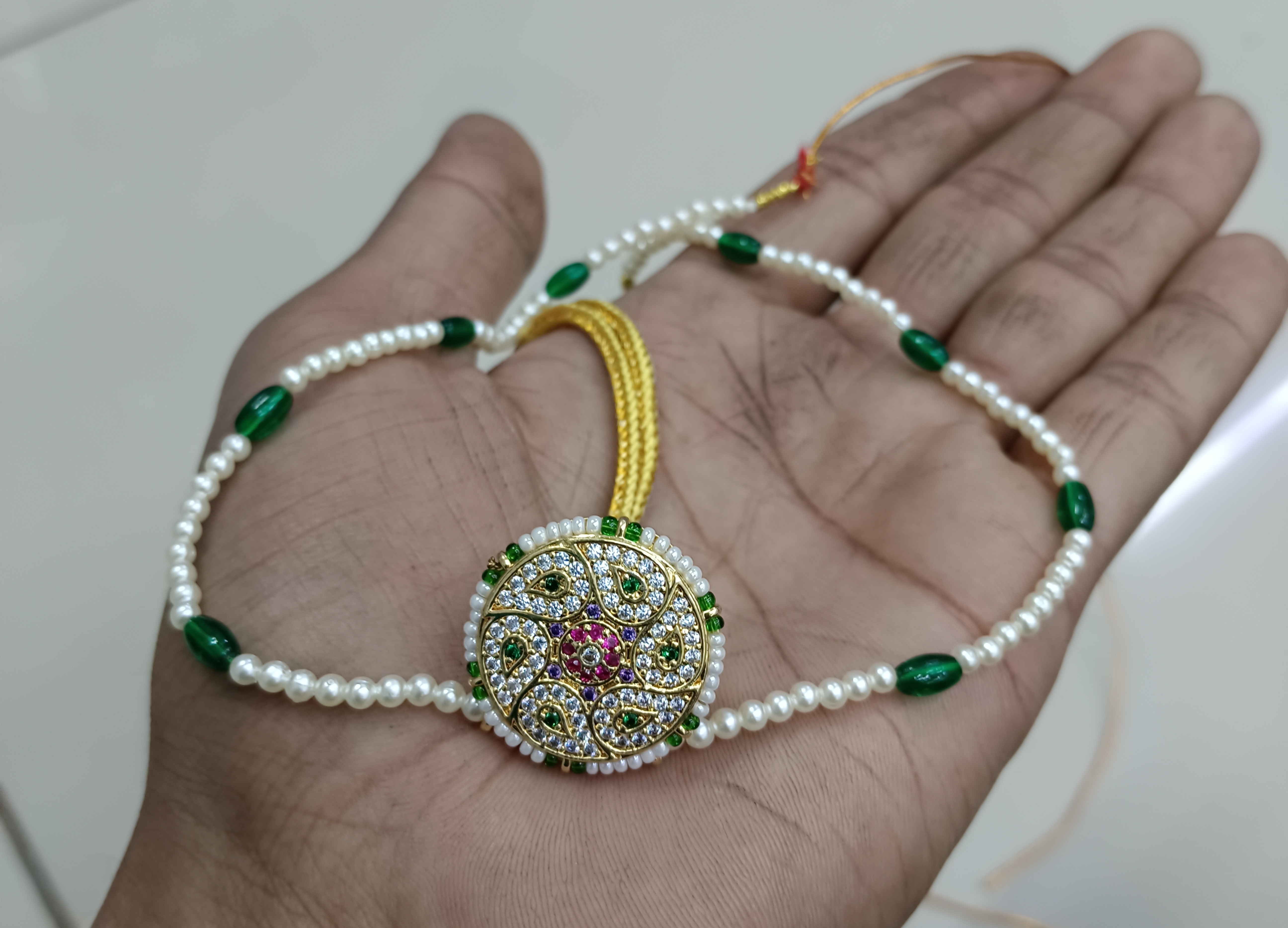 Traditional Beaded Maang Tikka