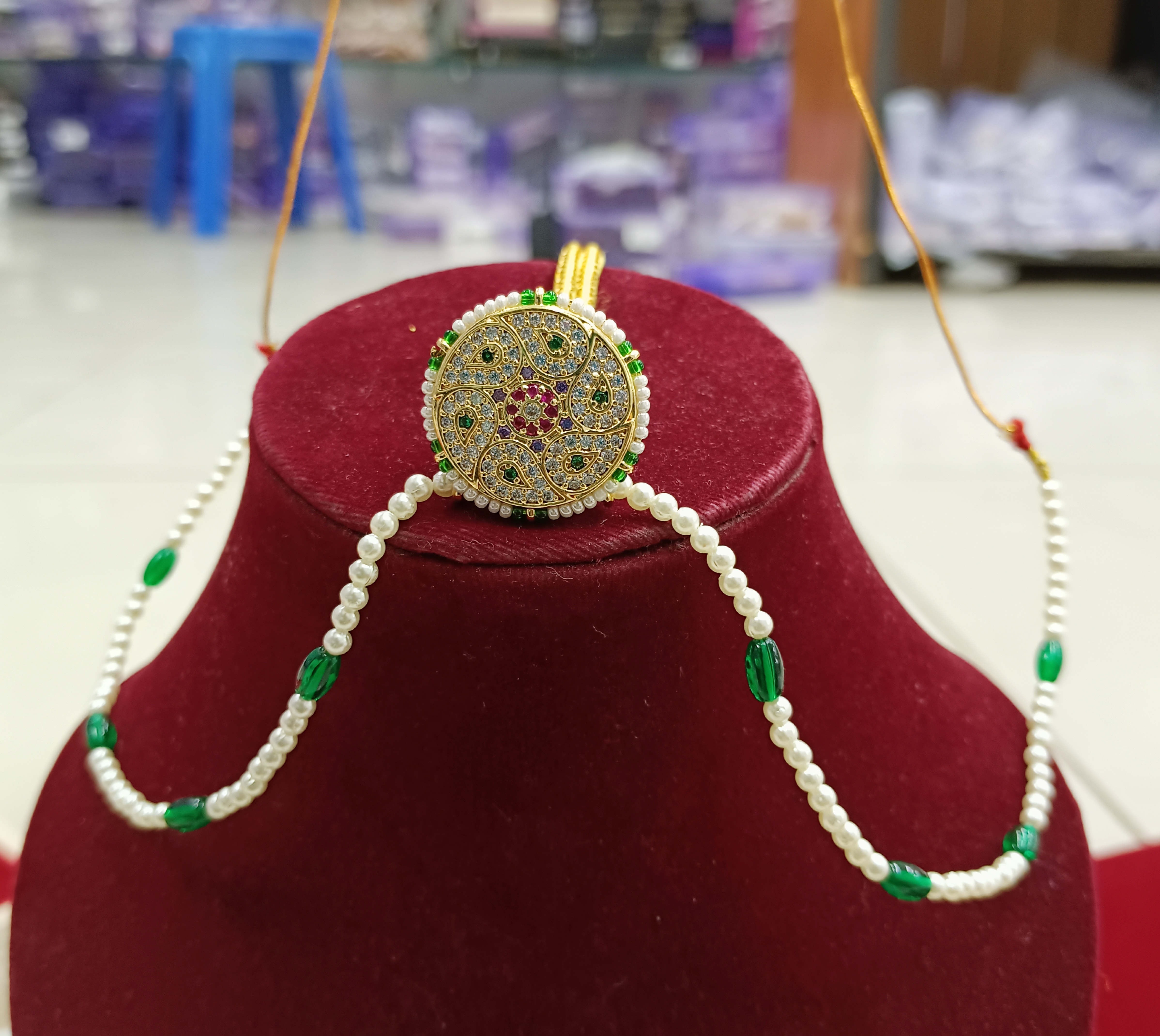 Traditional Beaded Maang Tikka
