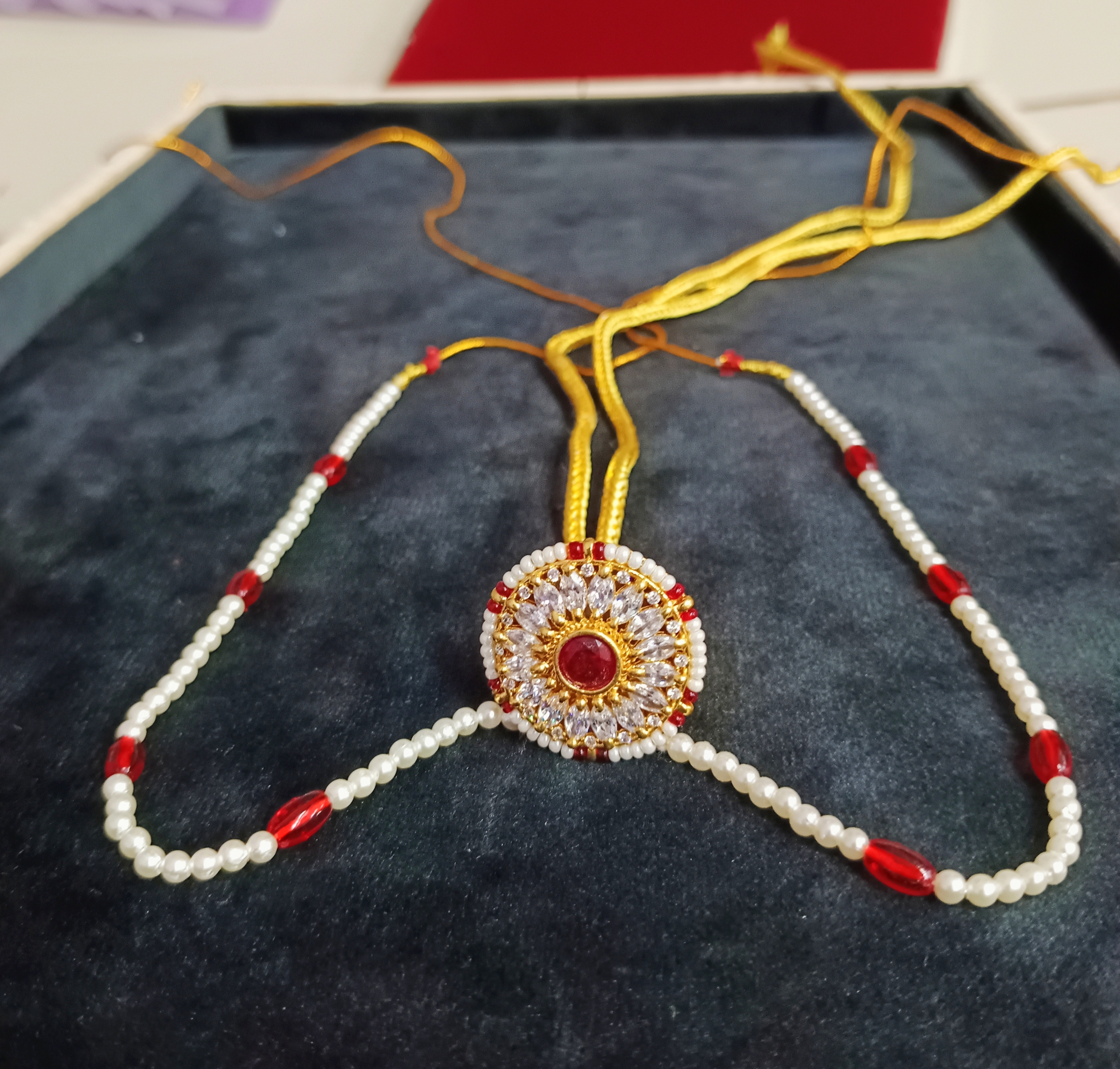 Traditional Pearl and Bead Necklace