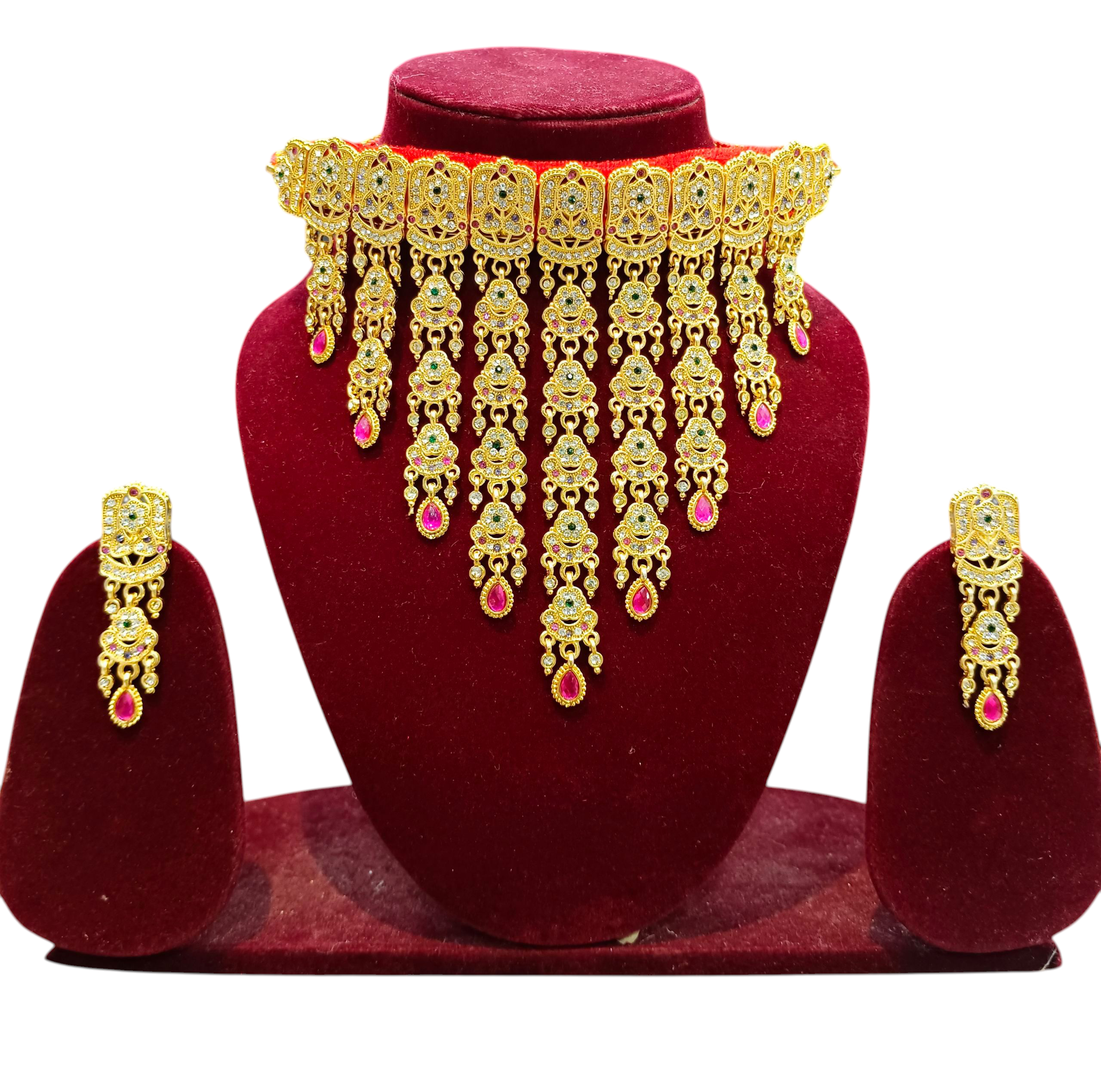 Elegant Rajputi Kundan Choker Necklace & Earring Set | Bridal Gold Plated Jewellery for Women