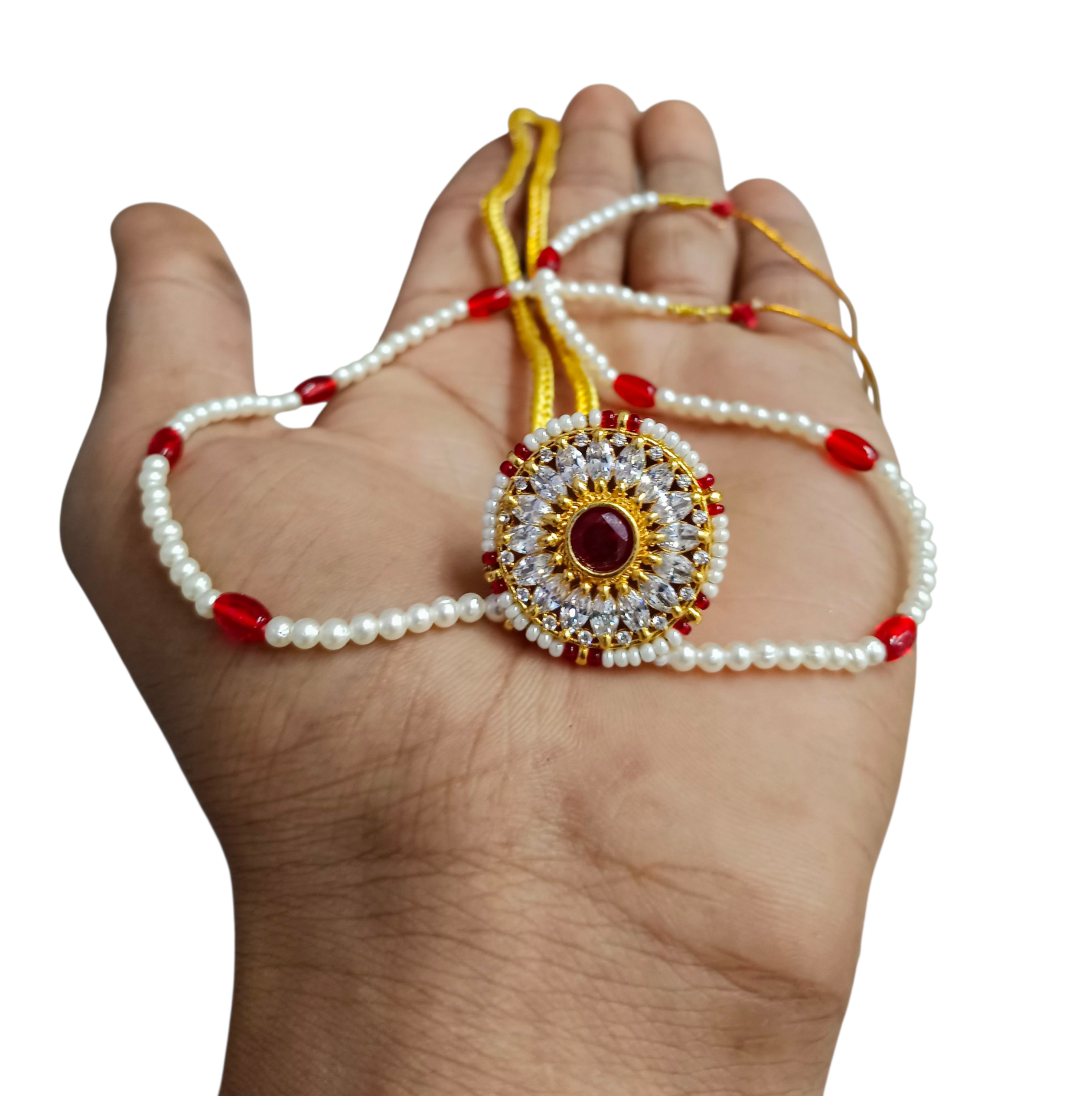 Traditional Pearl and Bead Necklace