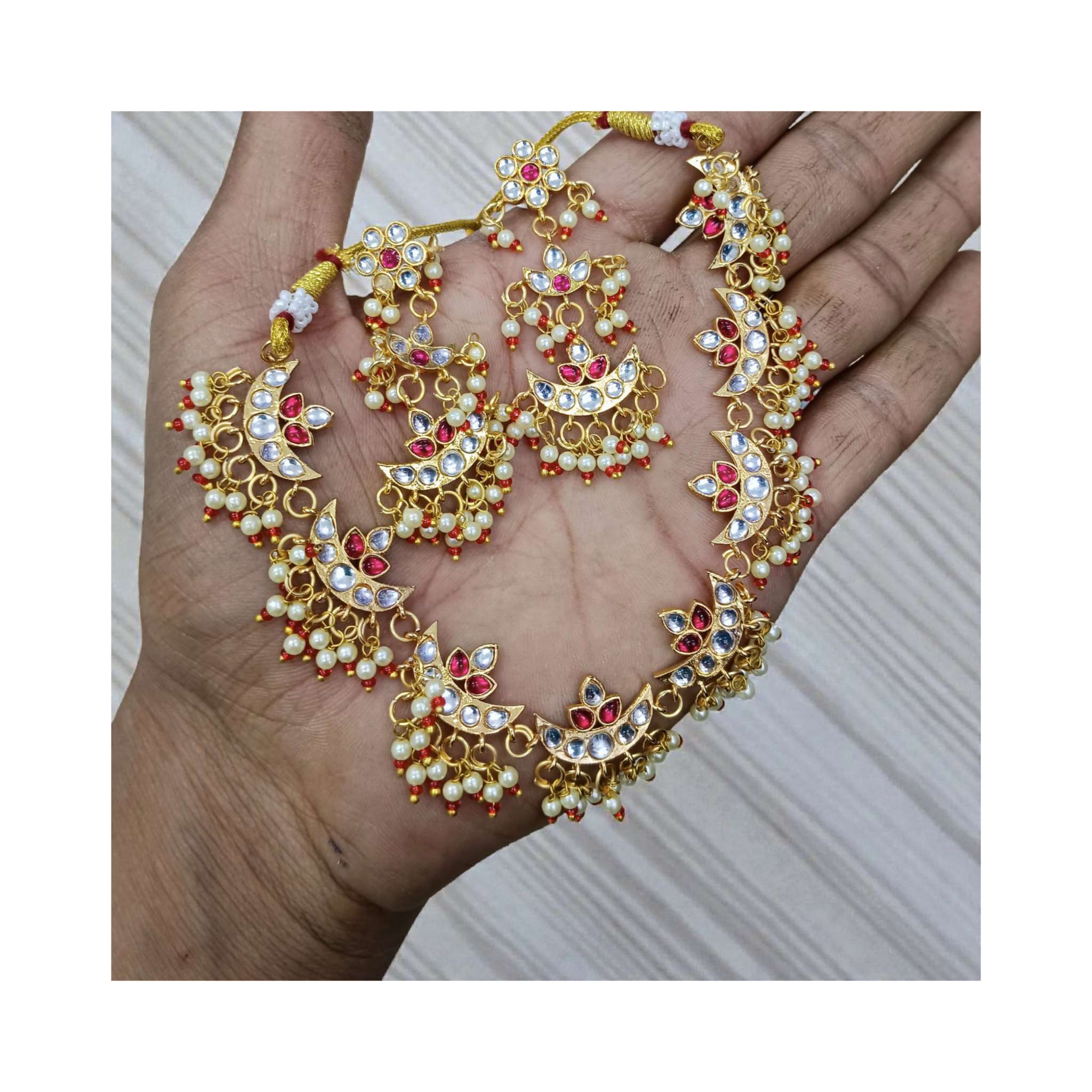 Traditional Gold-Tone Necklace Set