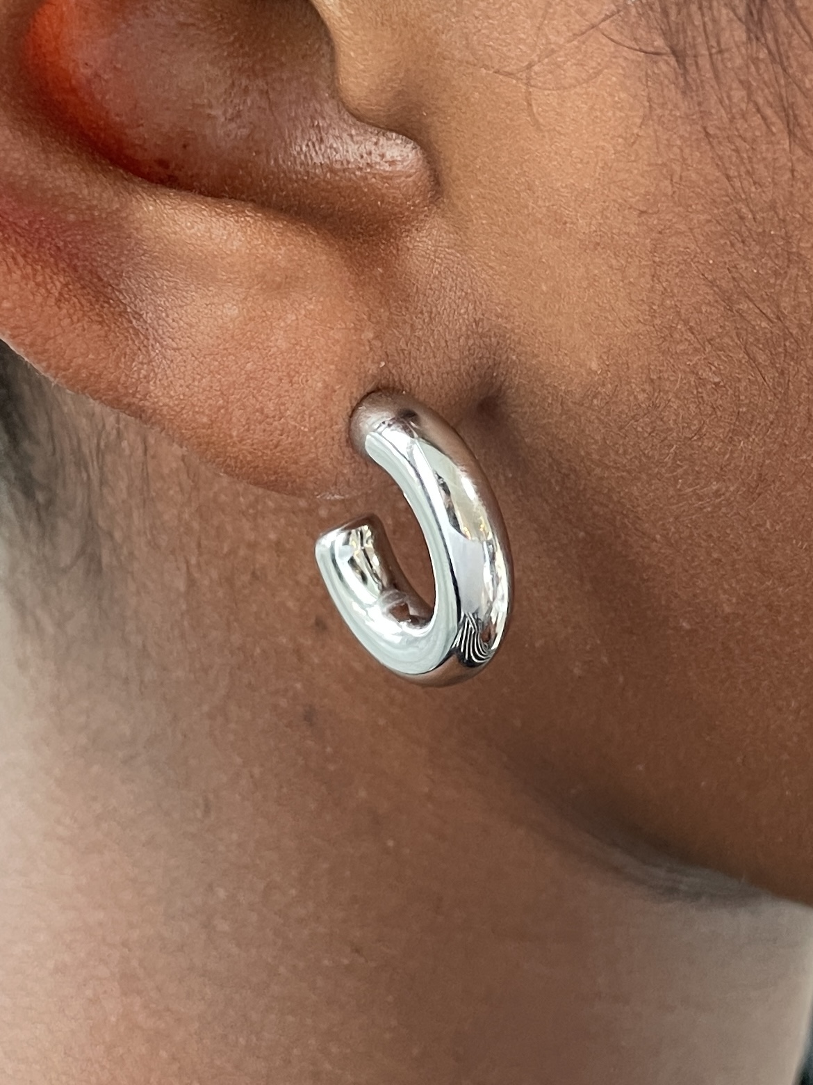 Créoles argentées Perla