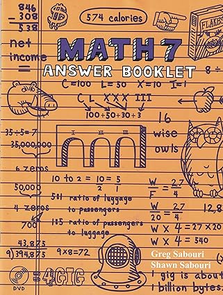 Teaching Textbooks Math 7 Workbook & Answer Key Tapa blanda – 1 Enero 2006 de Greg Sabouri (Author), Shawn Sabouri (Author)