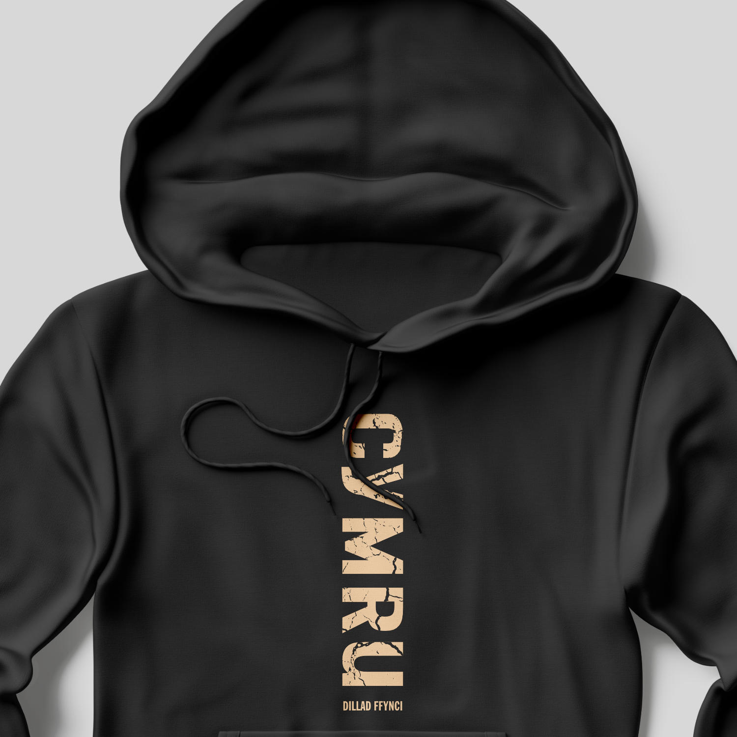 Hwdi CYMRU - Distressed unicase CYMRU Graphic hoodie