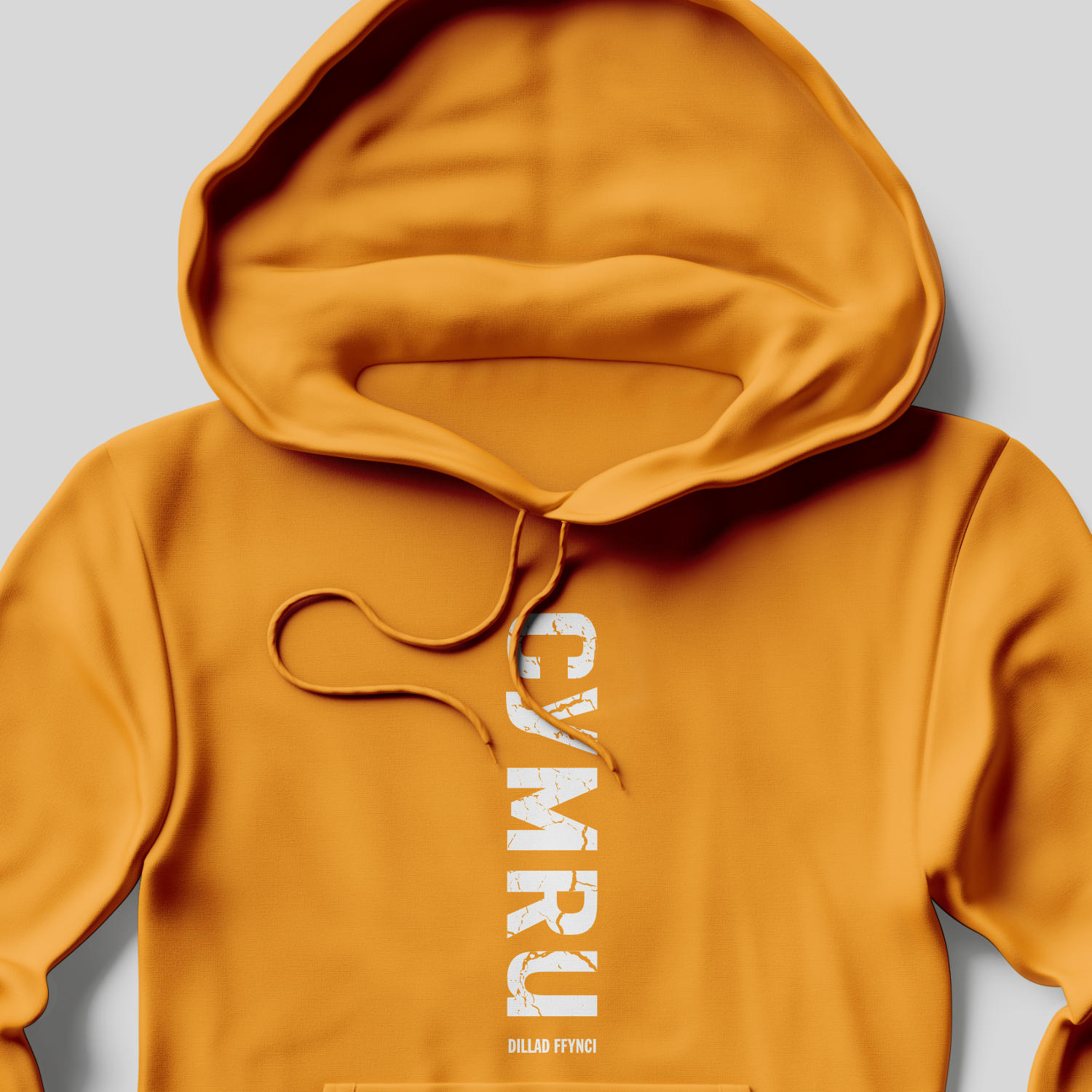 Hwdi CYMRU - Distressed unicase CYMRU Graphic hoodie