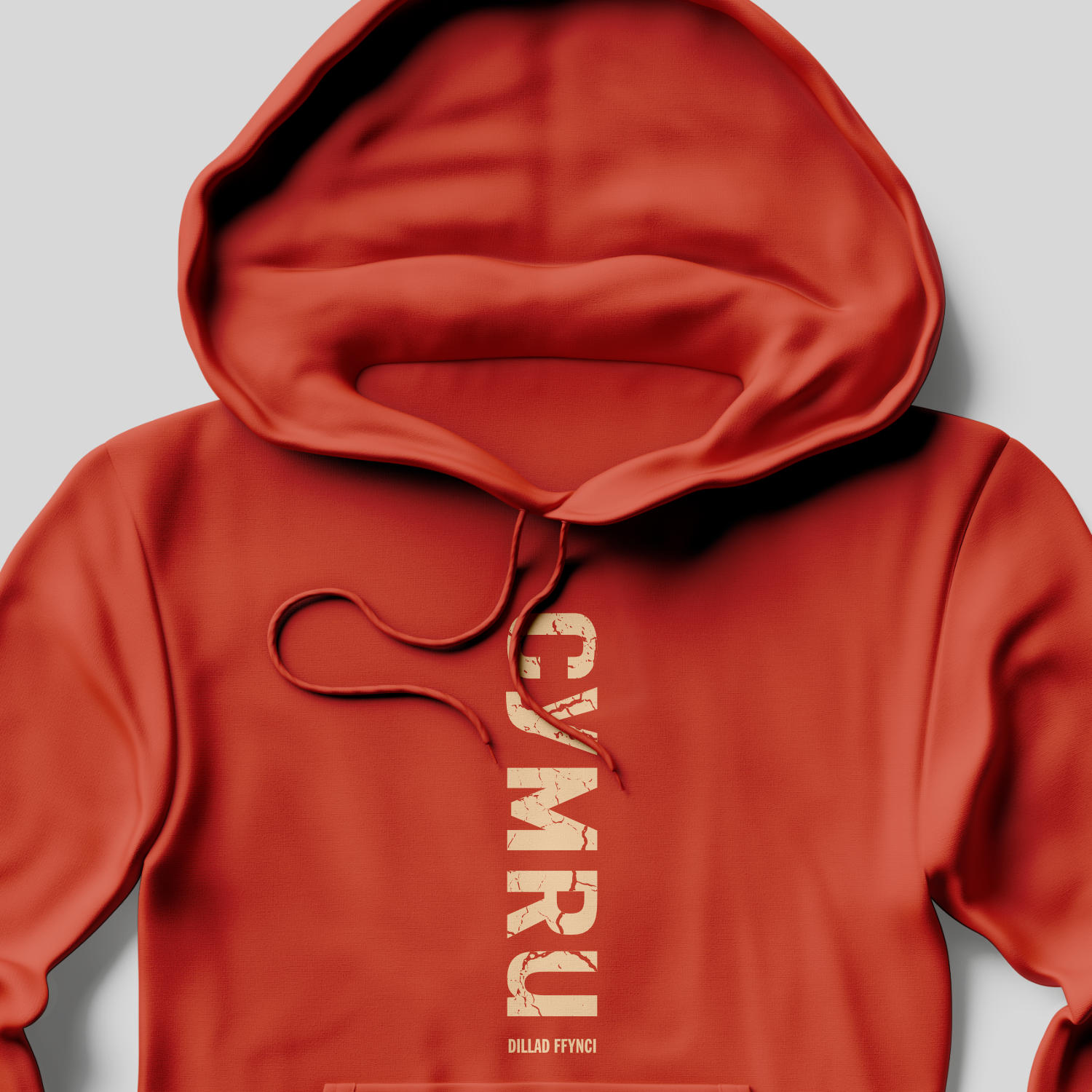 Hwdi CYMRU - Distressed unicase CYMRU Graphic hoodie