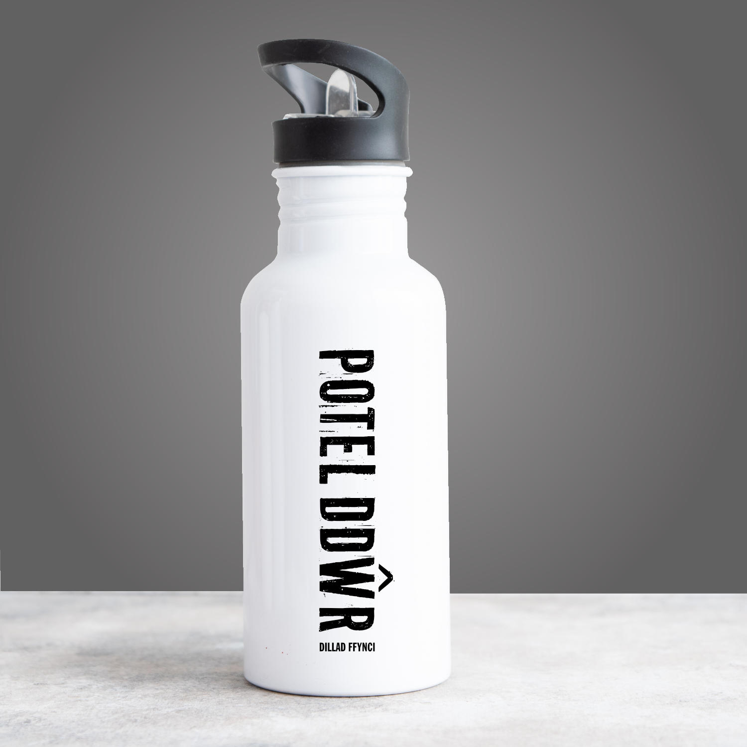 Steel Water Bottle - Potel Ddwr