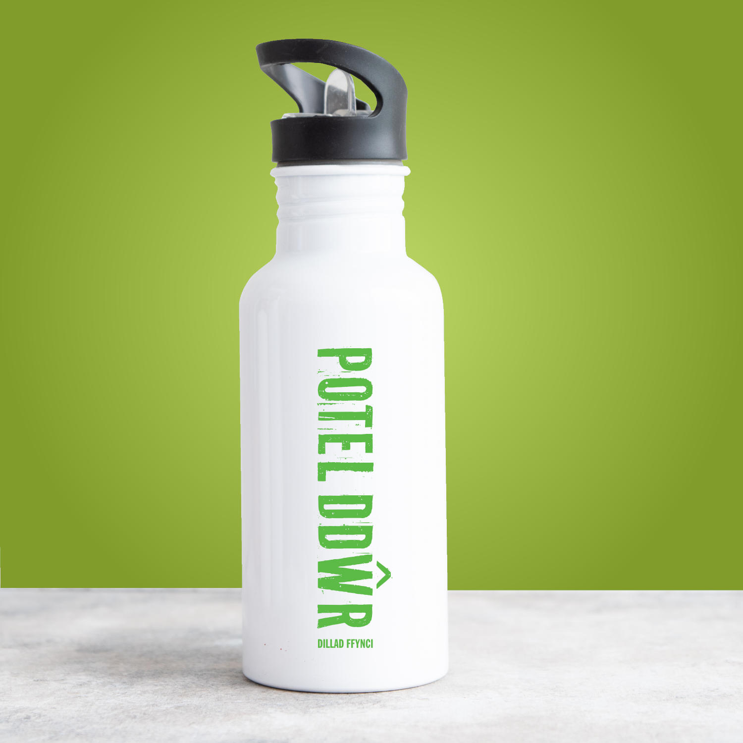 Steel Water Bottle - Potel Ddwr