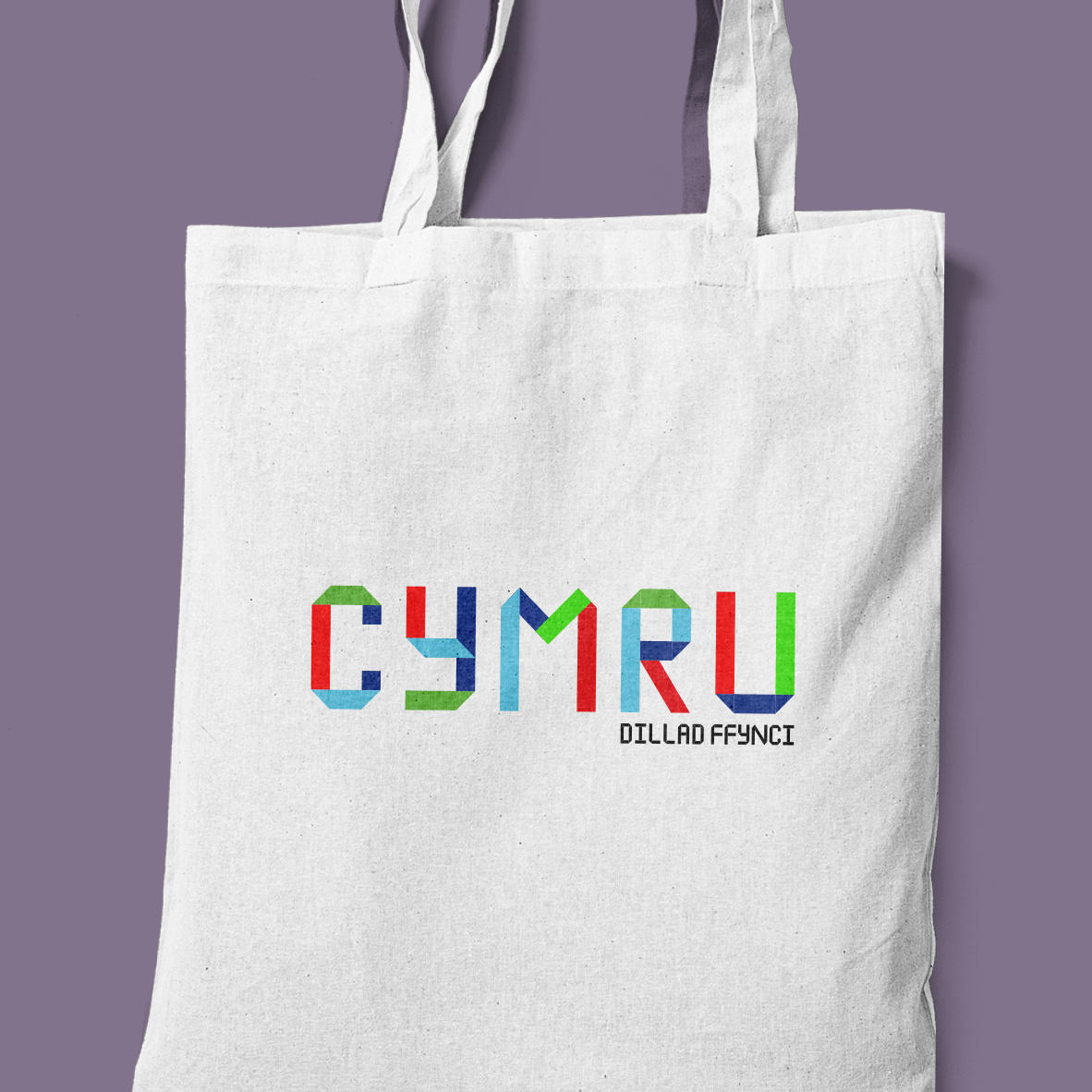 Origami Inspired CYMRU Logo Tote Bag