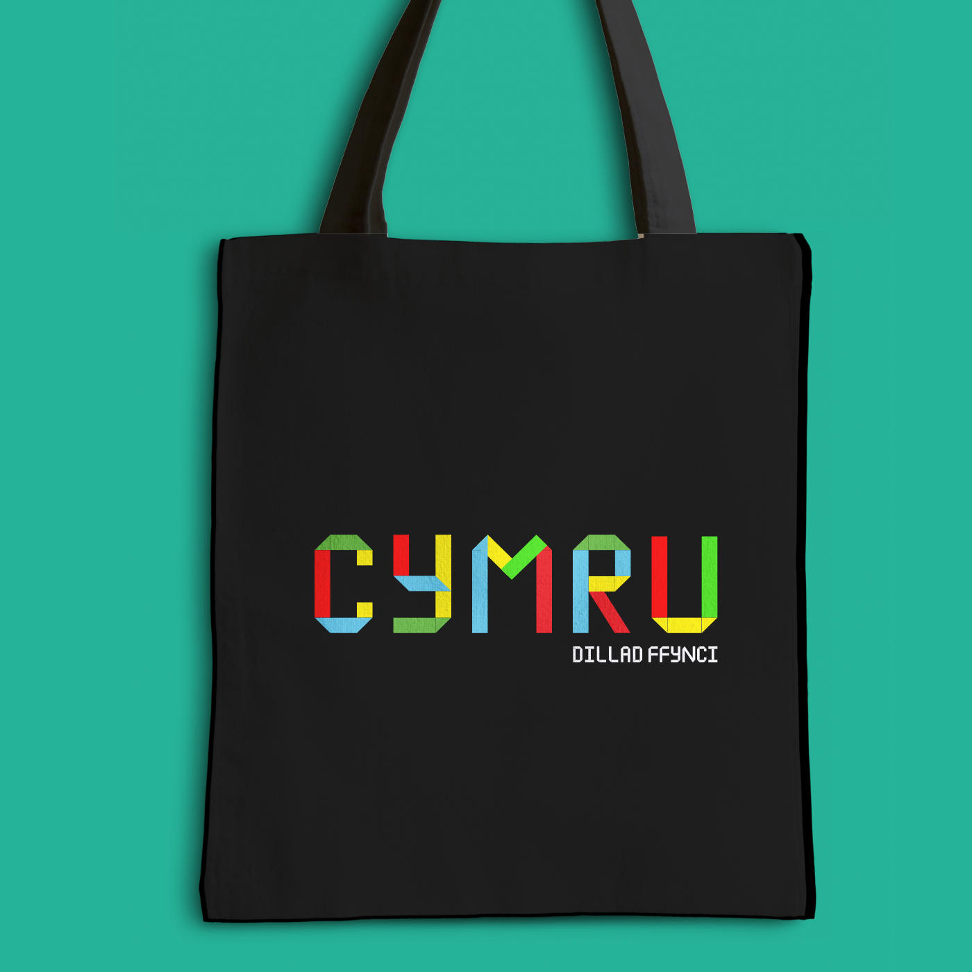 Origami Inspired CYMRU Logo Tote Bag
