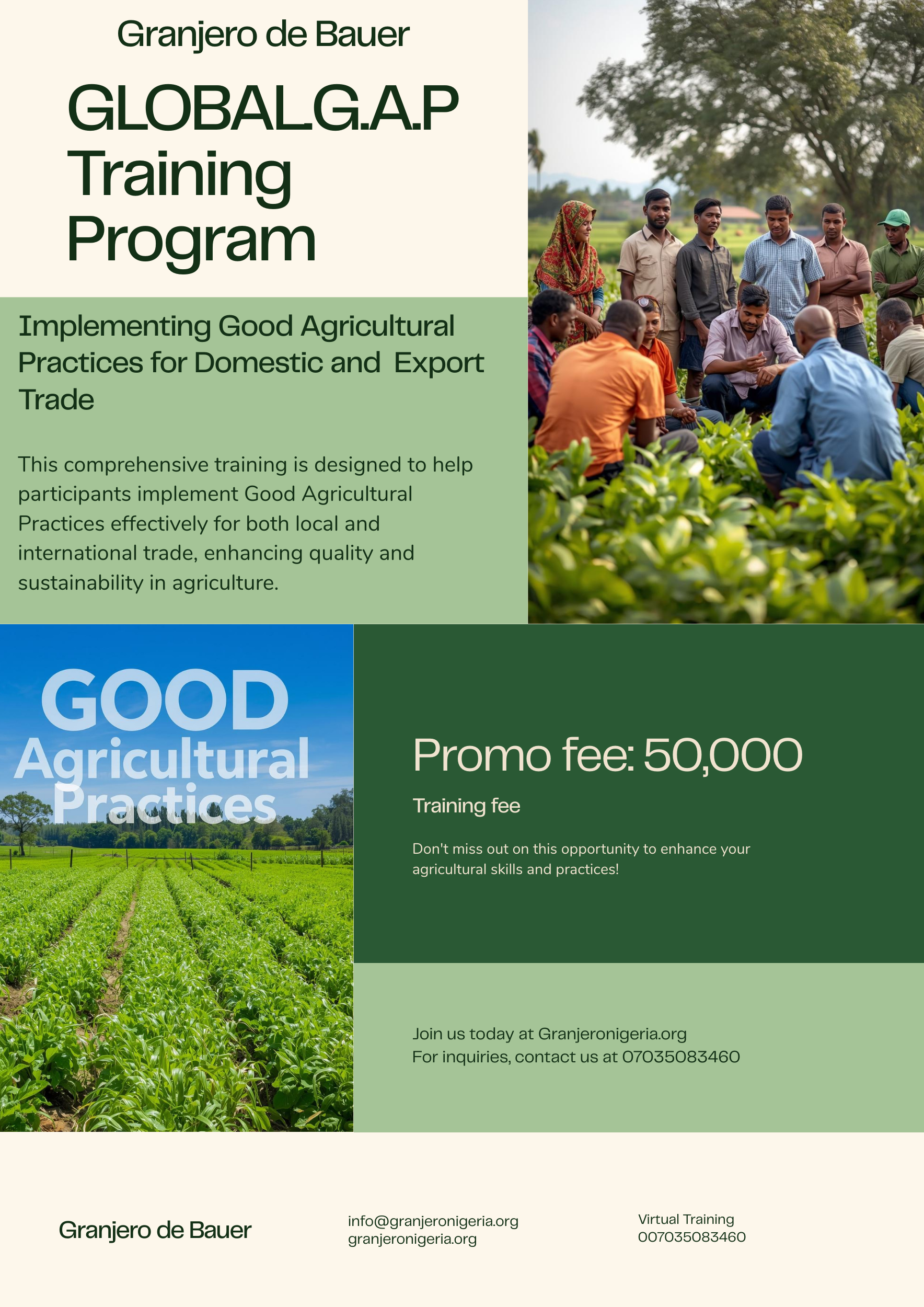 GLOBALG.A.P Training Program (January 28 - 30)