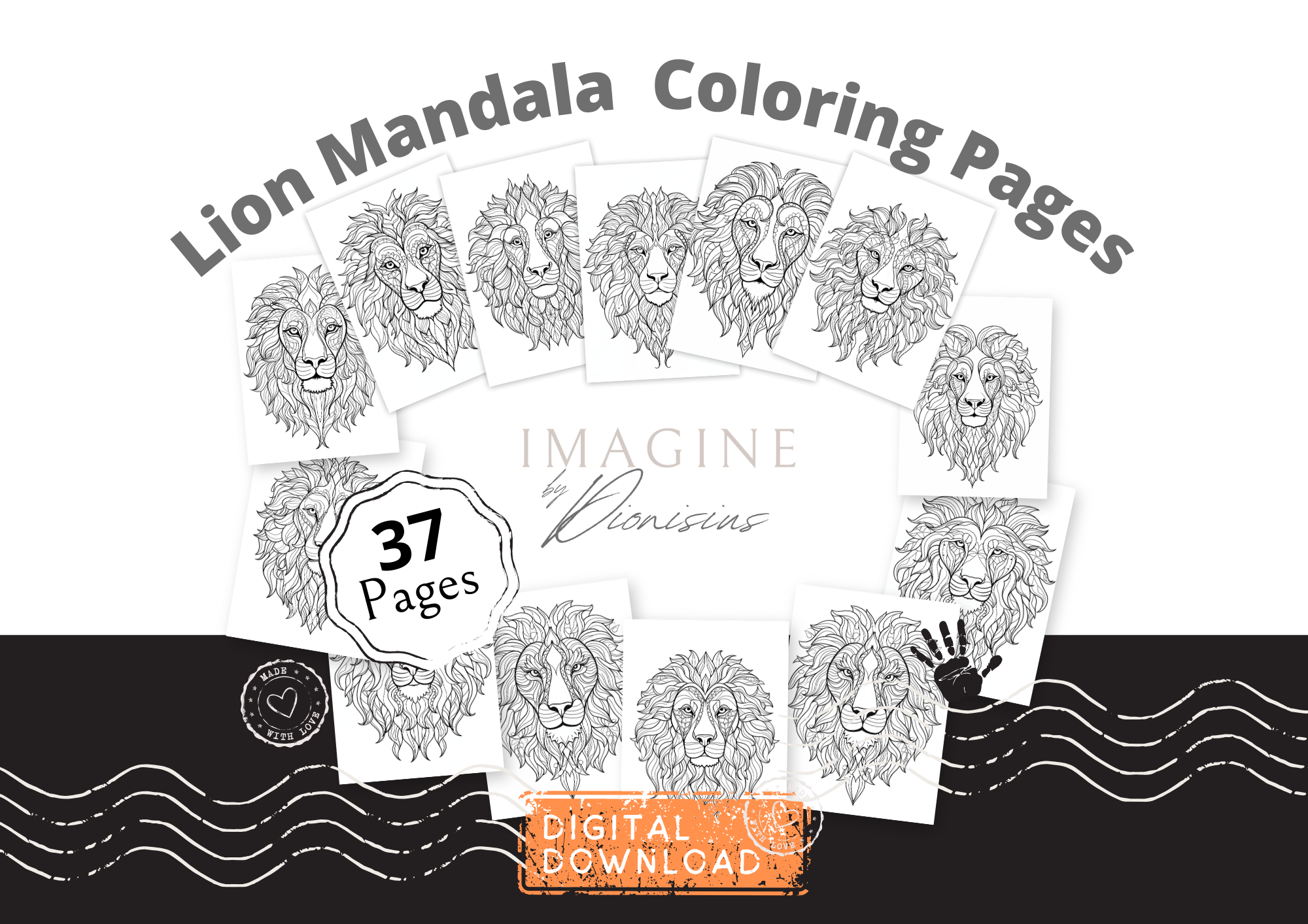 Lion Mandala Coloring Pages