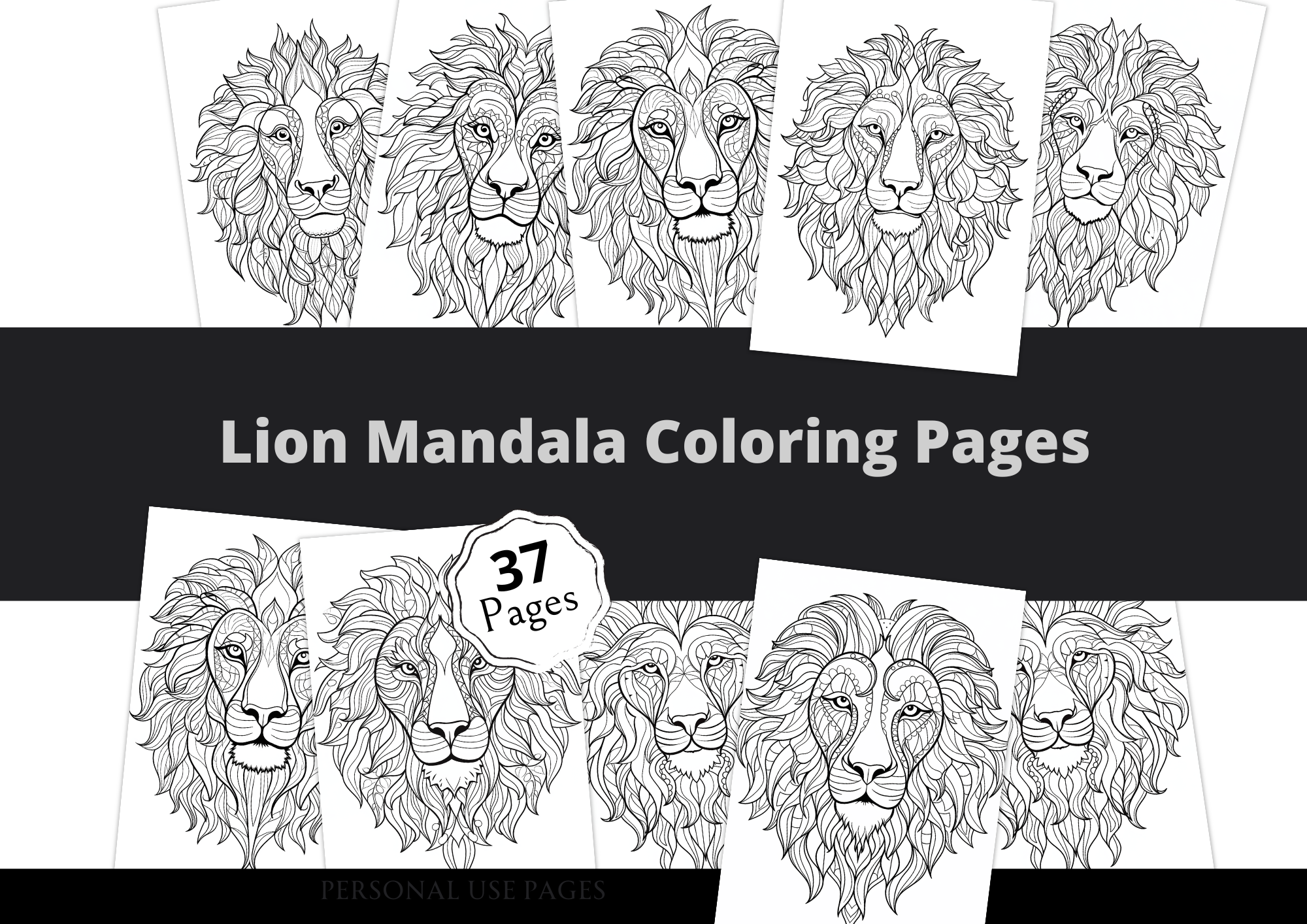 Lion Mandala Coloring Pages