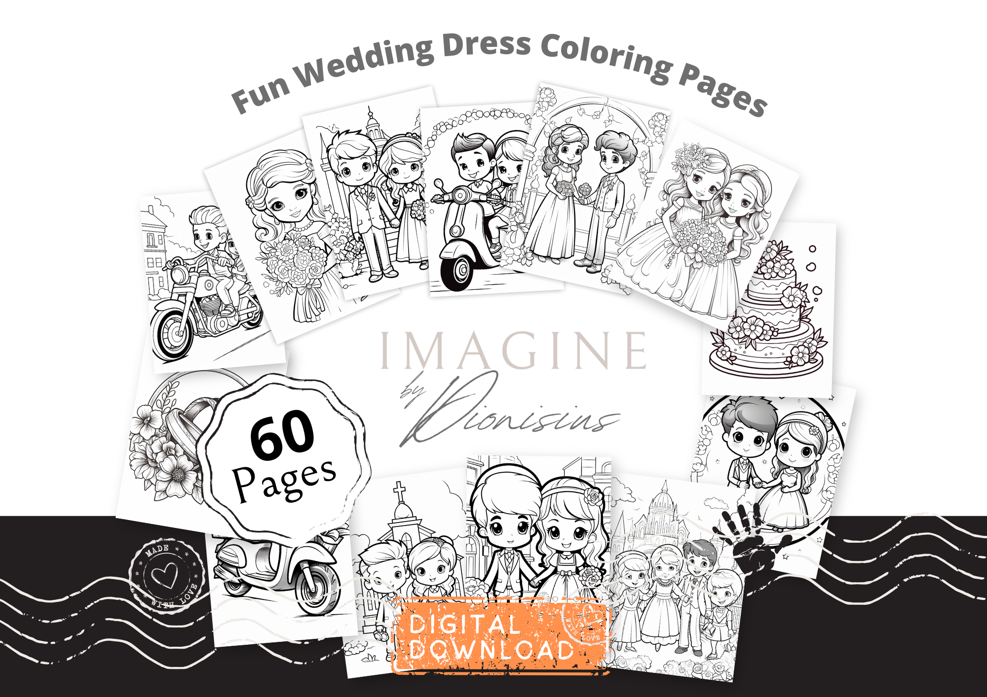 Fun Wedding Dress Coloring Pages