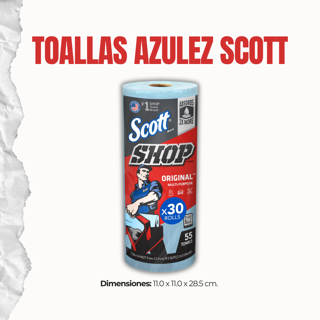 Toallas azules Scott 