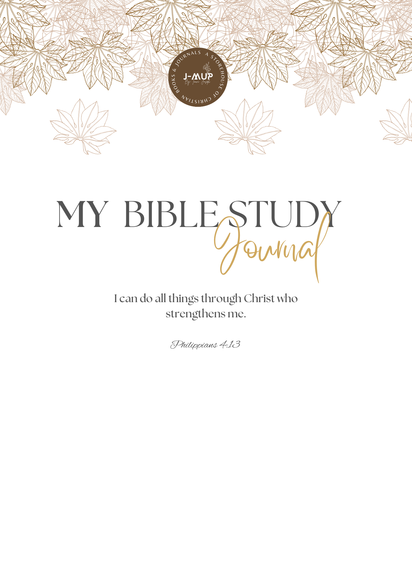 My Bible Study Journal