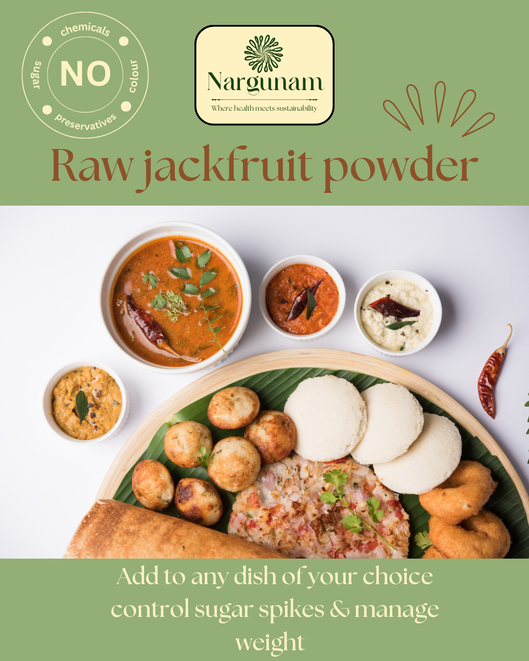 Raw jackfruit powder