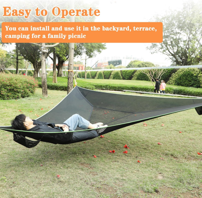 Camping Hammock, 13 Ft Triangle Hammock for Outside with 3 Ratchet Tie Down Straps and Storage Bag, Portable Hammock Max 800 Lbs for 2-6 Adult or Kid for Outdoor Travel (157''/400cm)