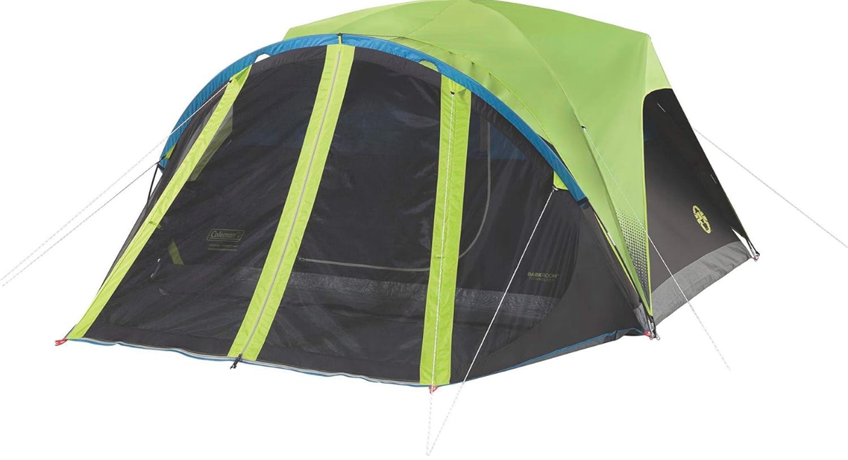 Carlsbad Dark Room Camping Tent with Screened Porch, 4/6 Person Tent Blocks 90% of Sunlight and Keeps Inside Cool, Weatherproof Tent with Easy Setup and Screened-In Porch