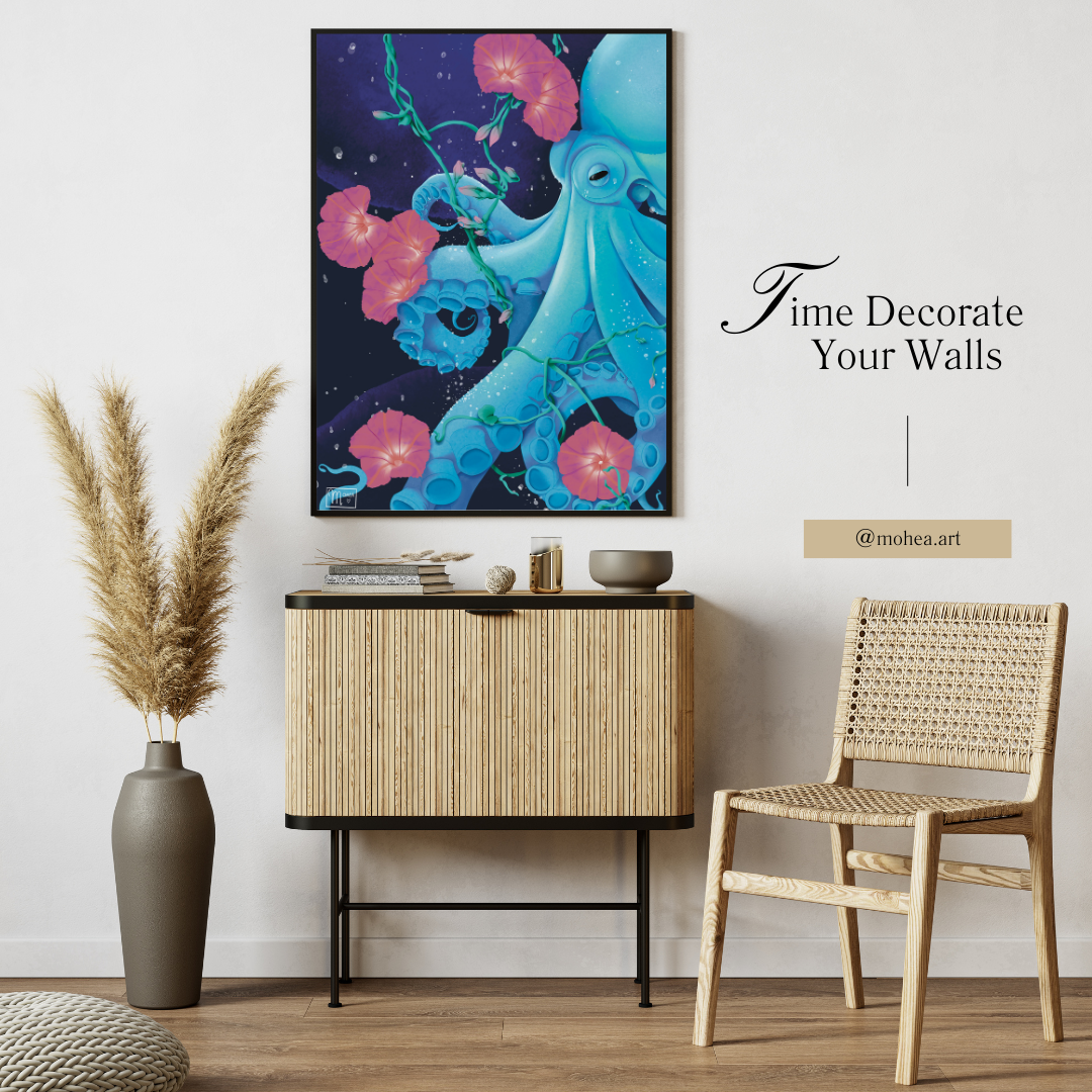 Le poulpe et les ipomées