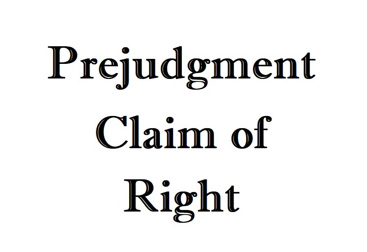 Unlawful Detainer - Prejudgment Claim of Right to Possession