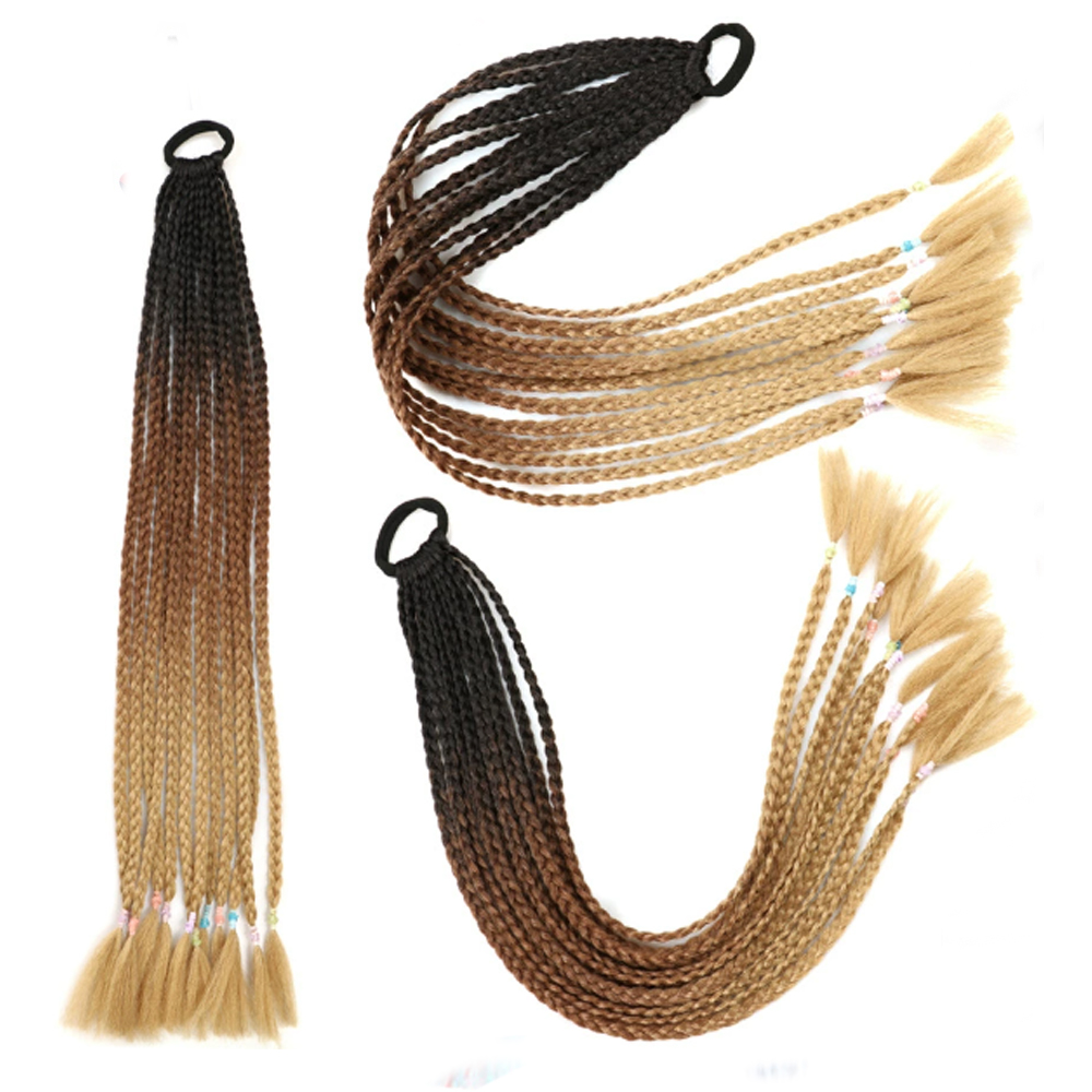 Braided Colorful Hair Ponytail Q37 C14