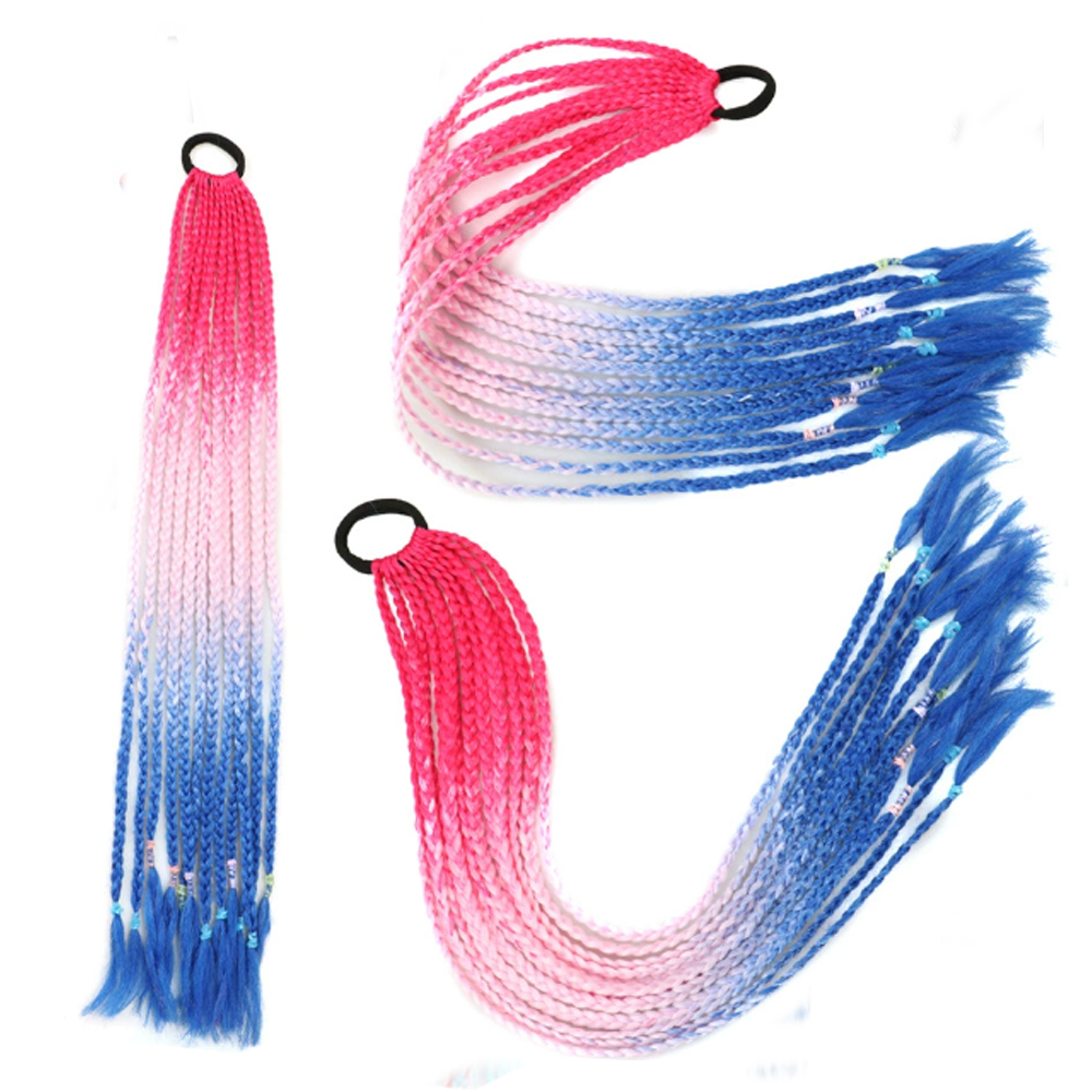 Braided Colorful Hair Ponytail Q37 23