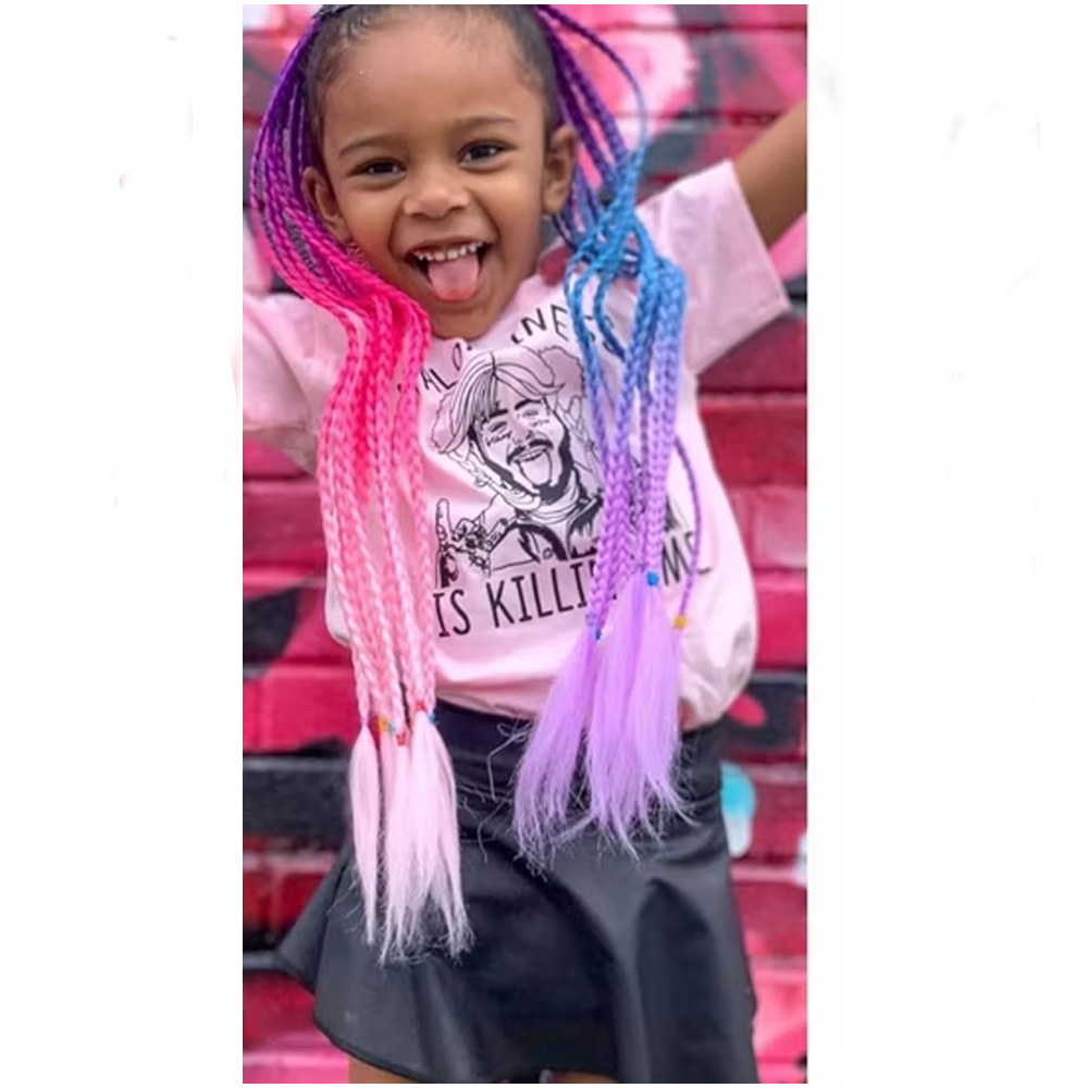 Braided Colorful Hair Ponytail Q37 23