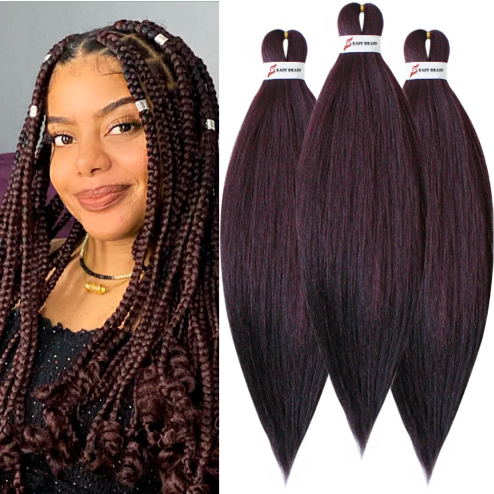 Pre Stretched Braiding Hair, 3 pcs, 99J