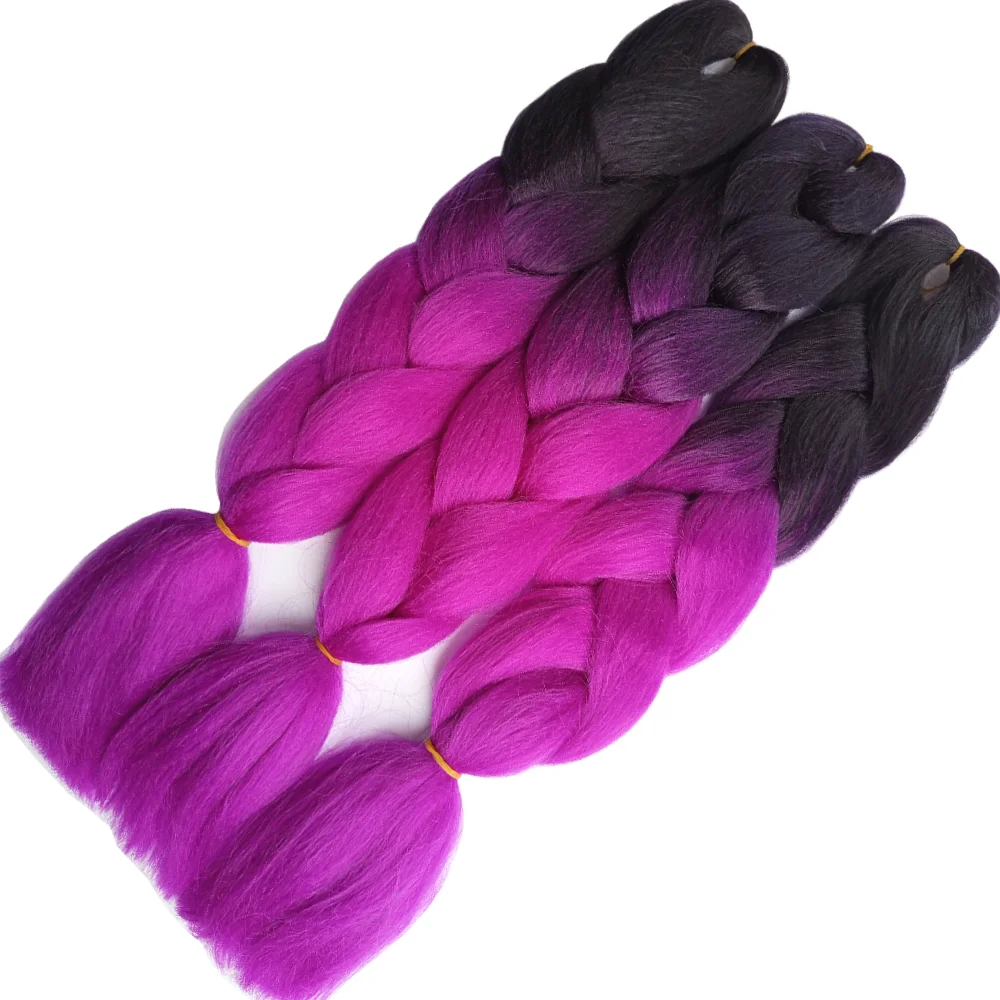 Ombre Braiding Hair Kanekalon 2 Tone, 3 pcs, B28